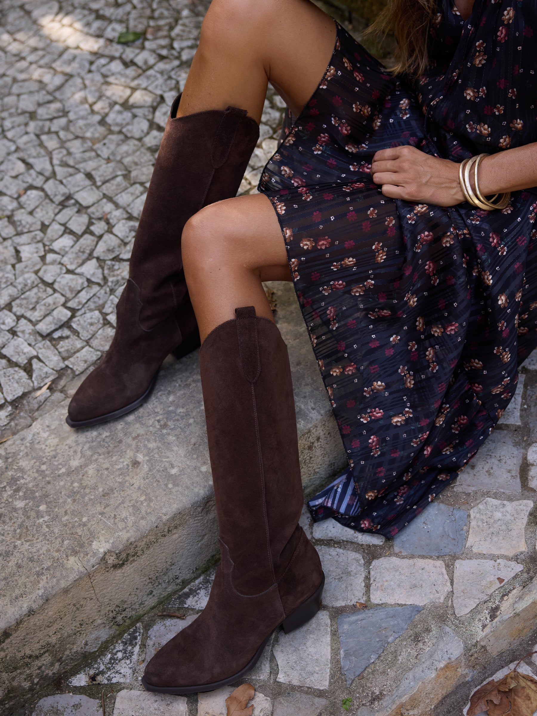 Botas Suede Cano Alto