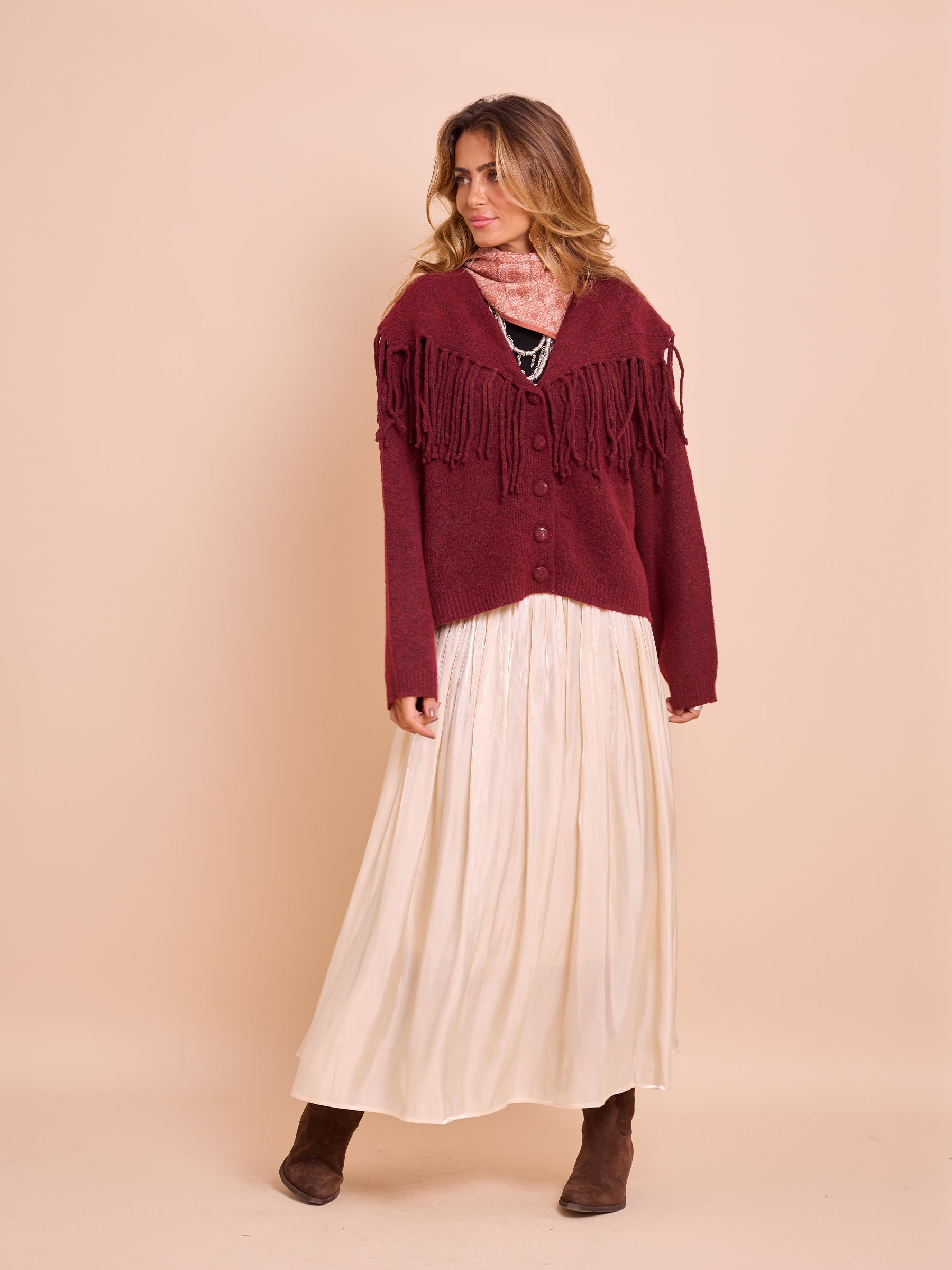 Casaco Malha Franjas