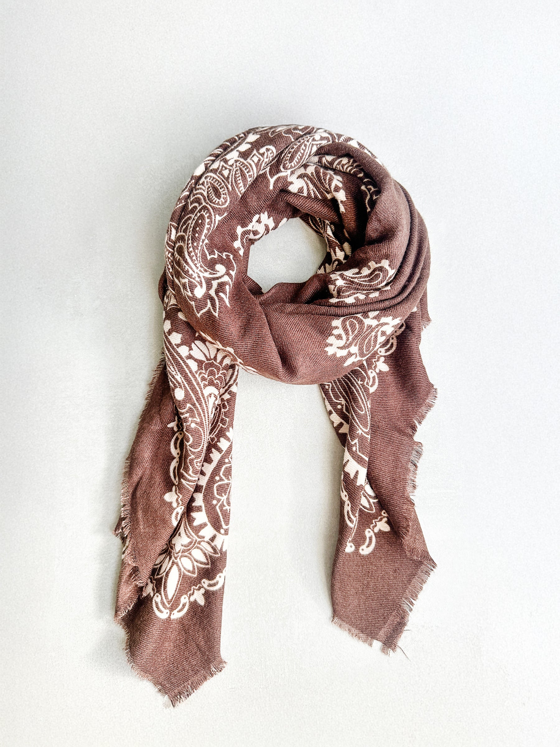 Brown Paisley scarf