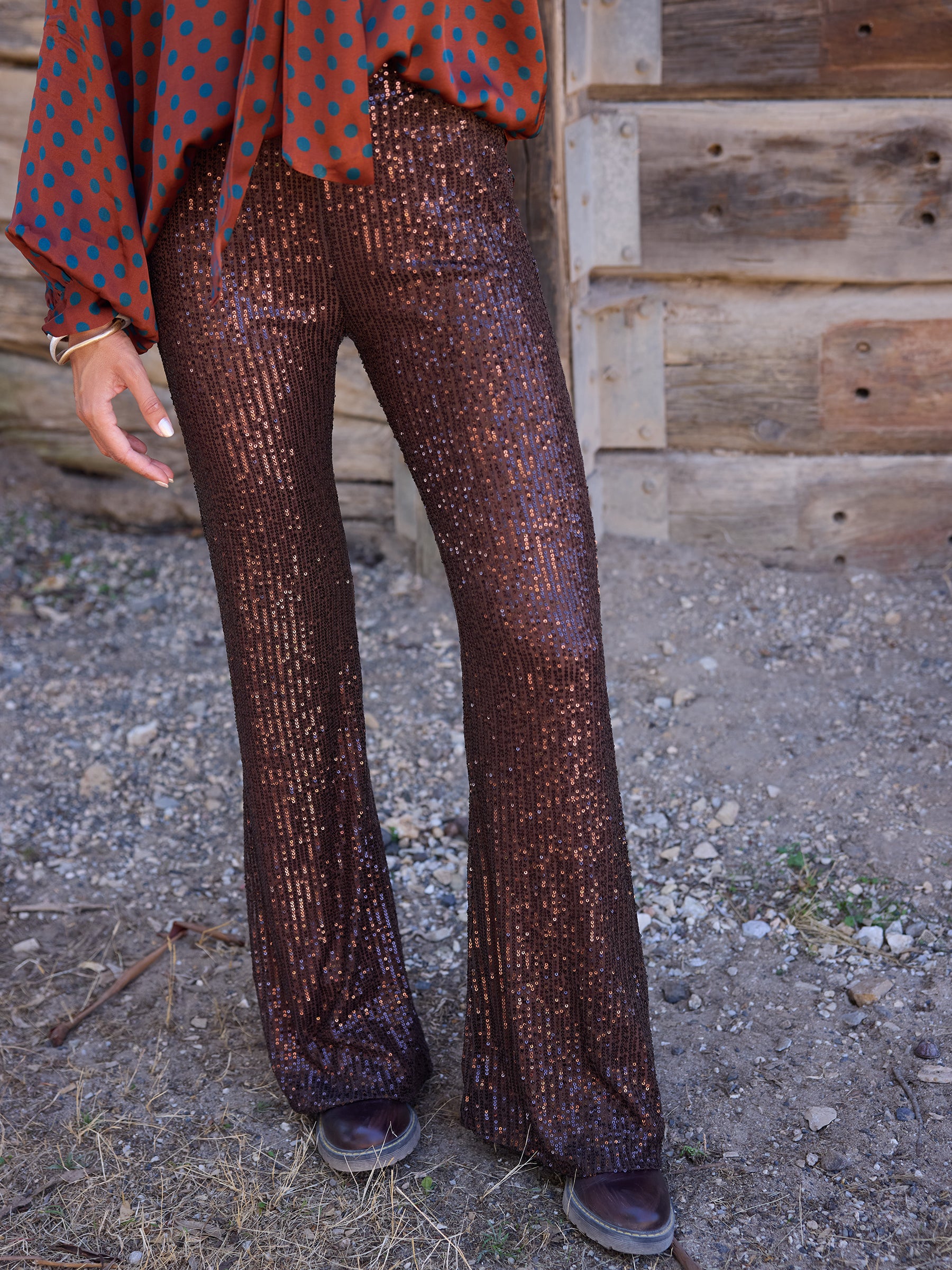 Sequined pants