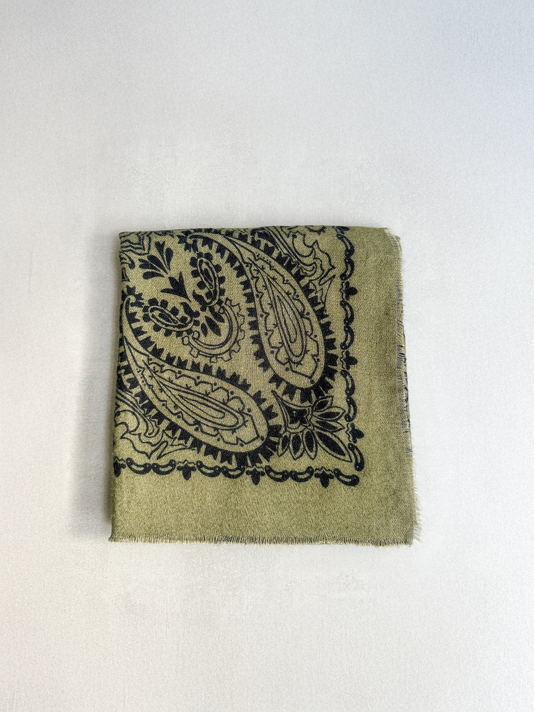 Paisley Khaki scarf