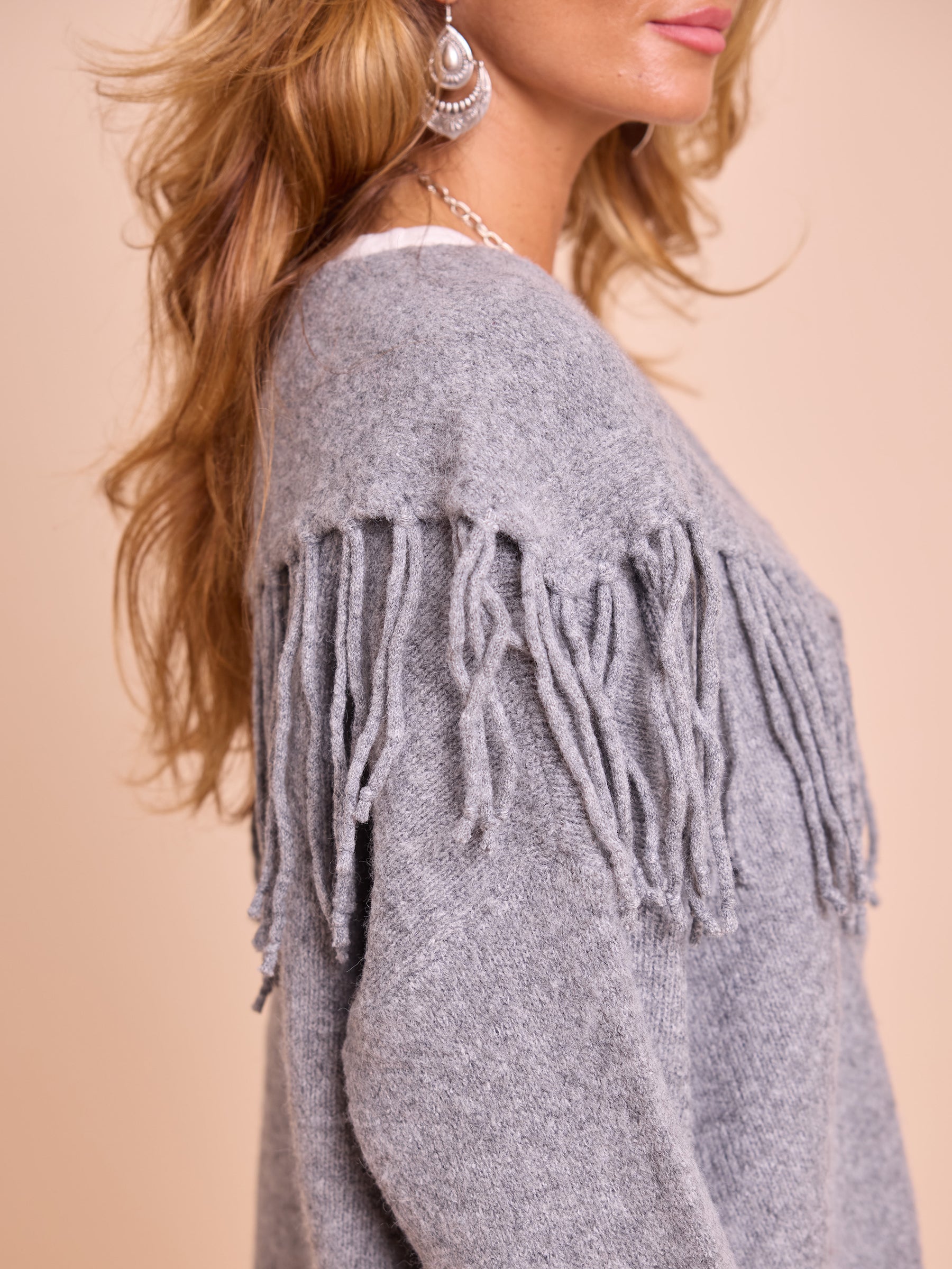 Casaco Malha Franjas