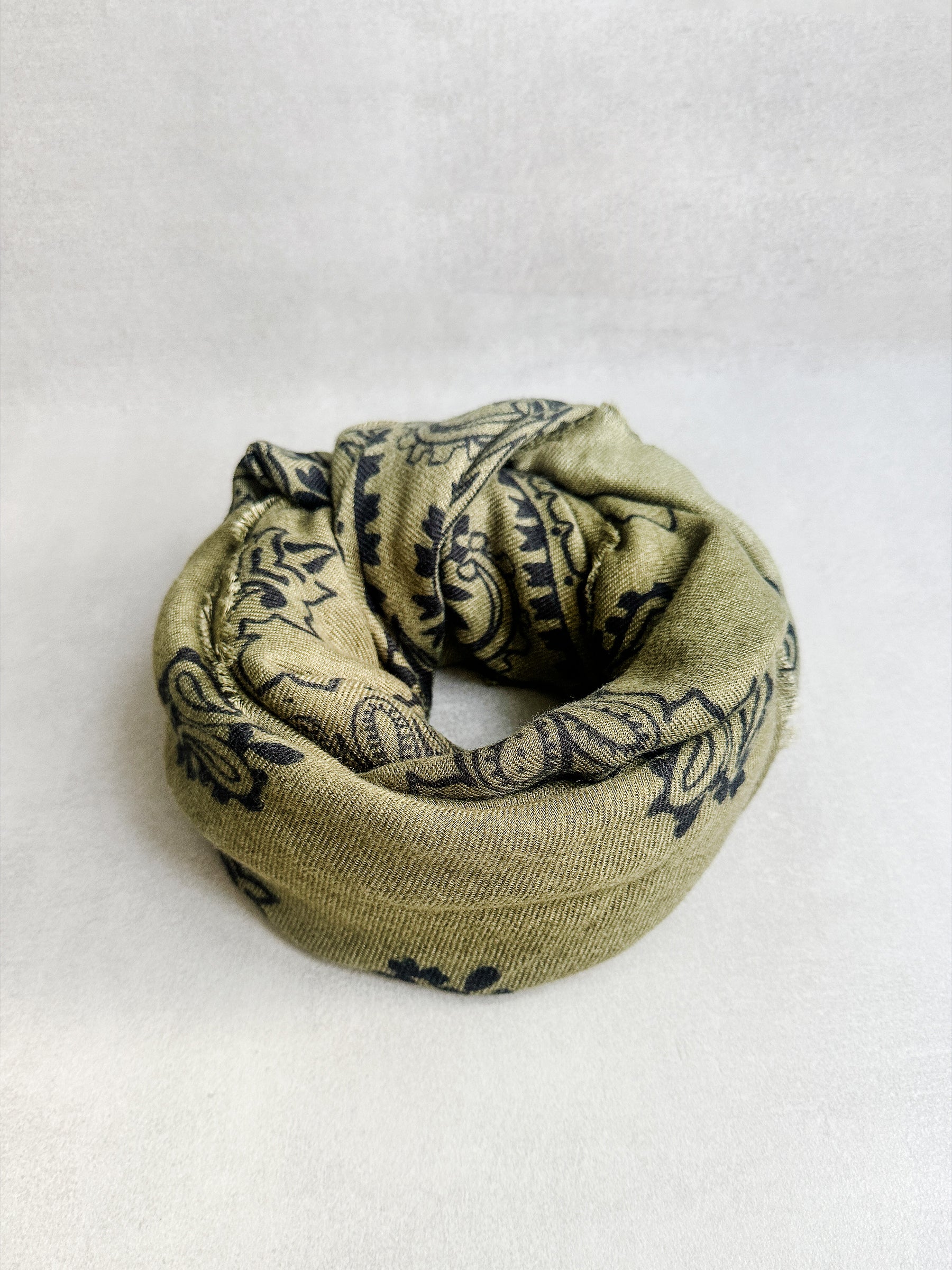 Paisley Khaki scarf