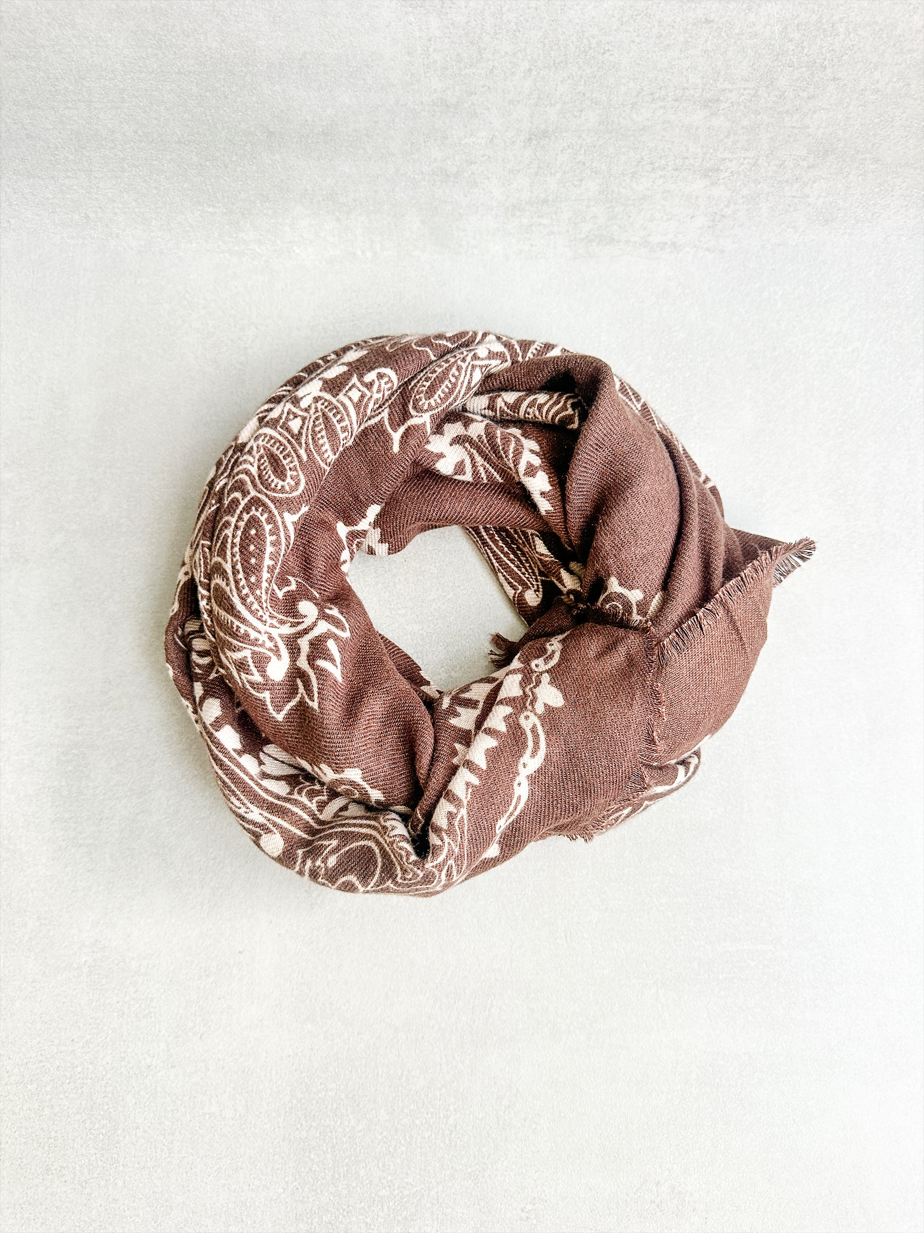 Brown Paisley scarf