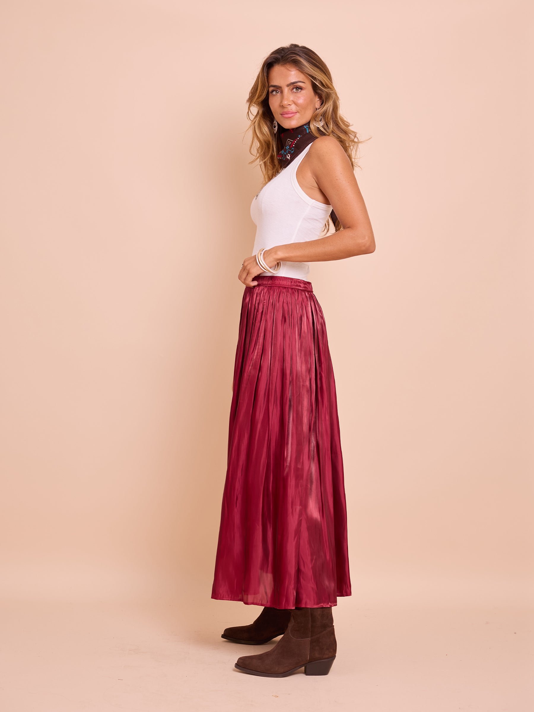 Satin skirt