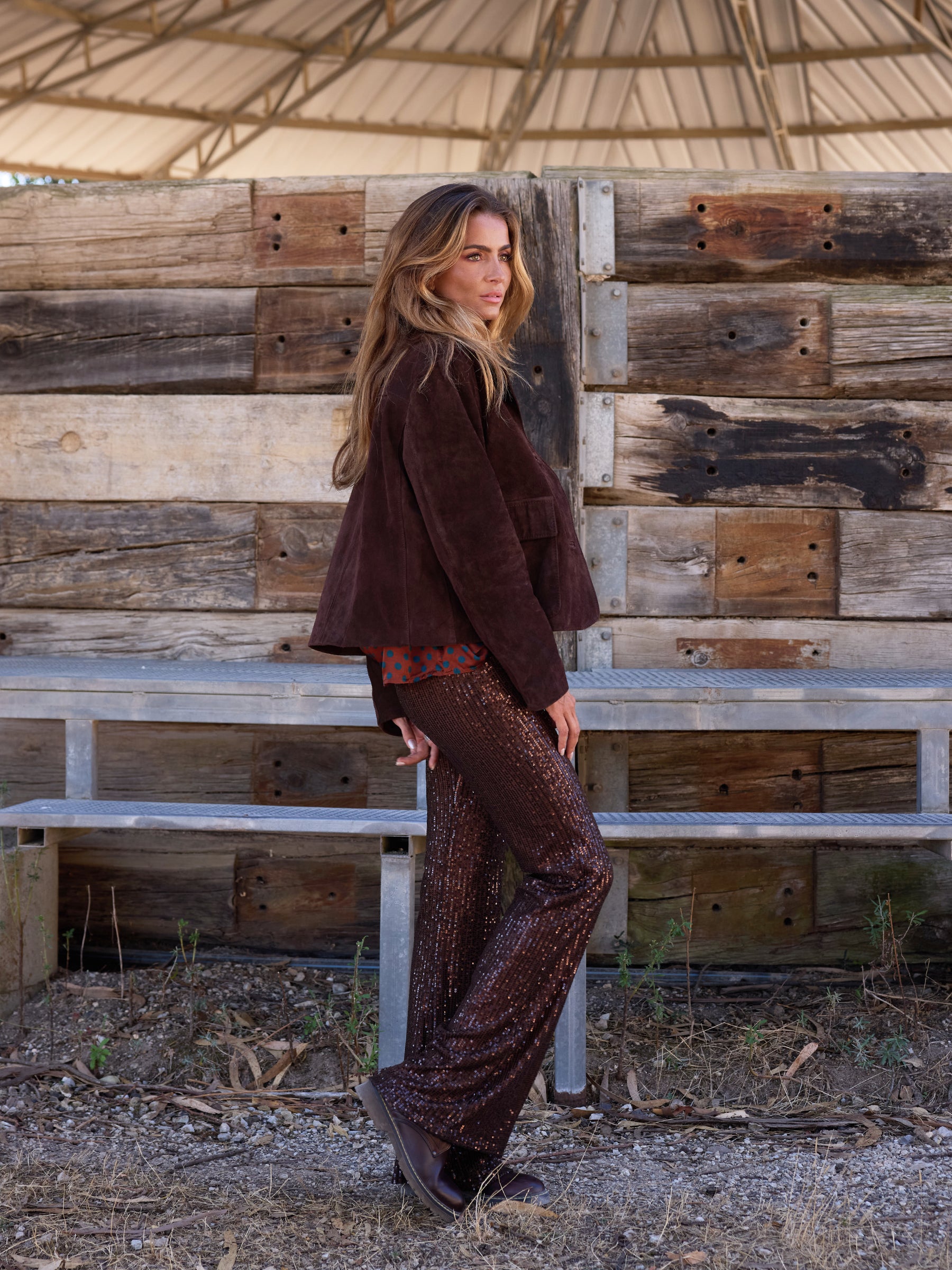 Sequined pants