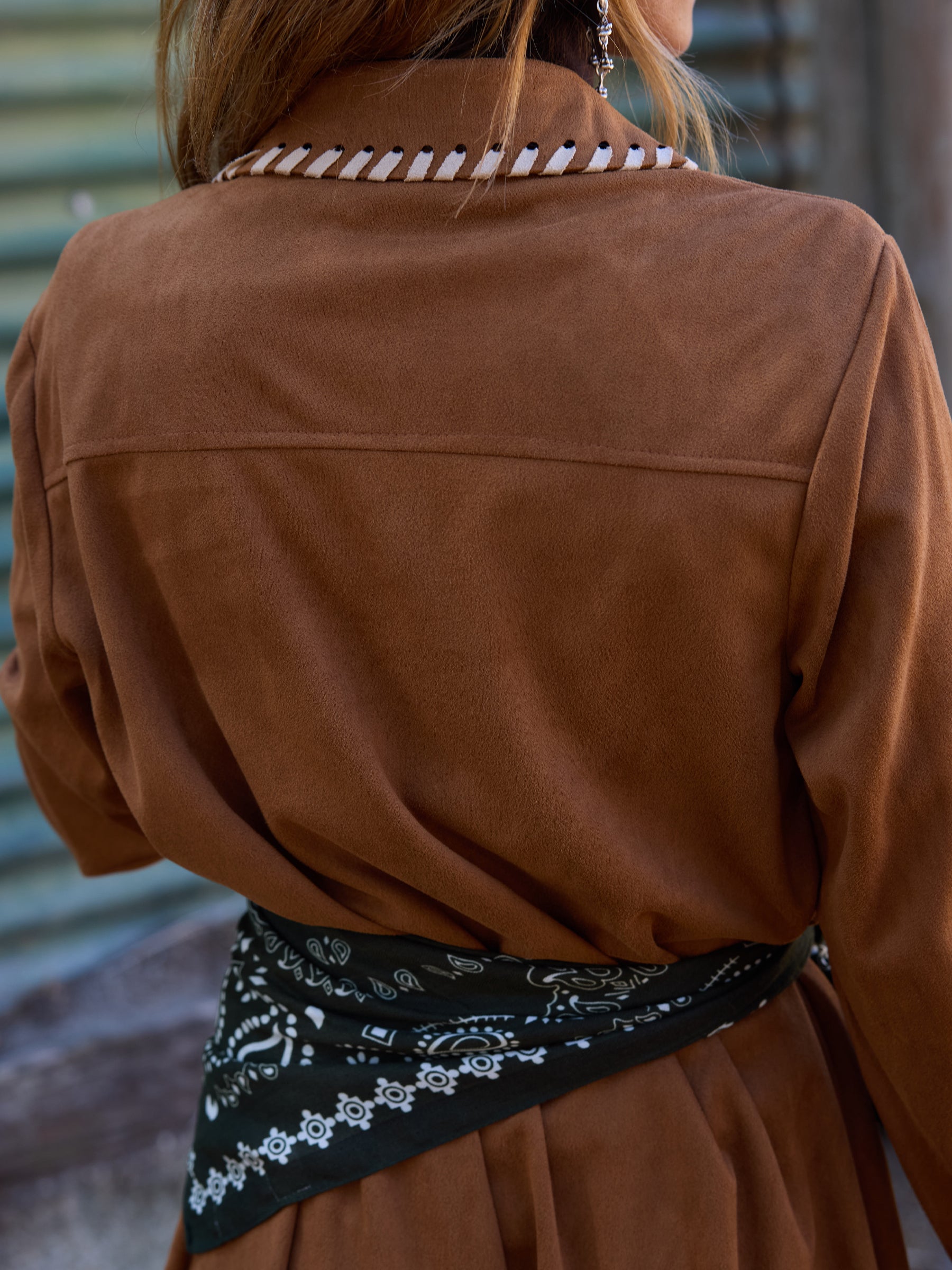 Vestido Suede Camel