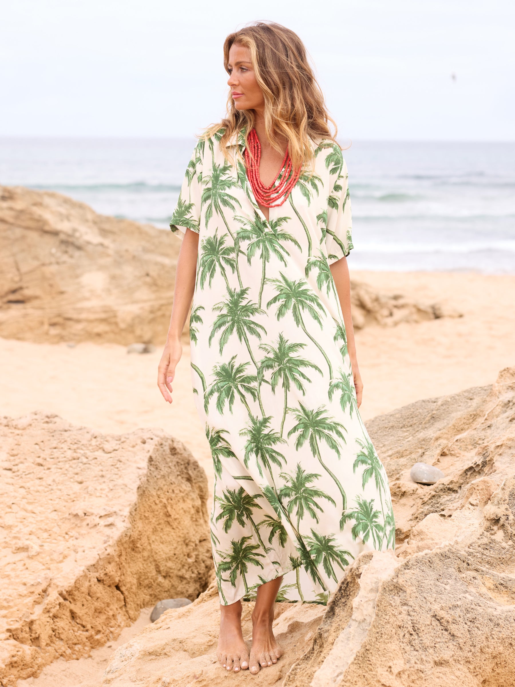 Kaftan Palmeiras Verde