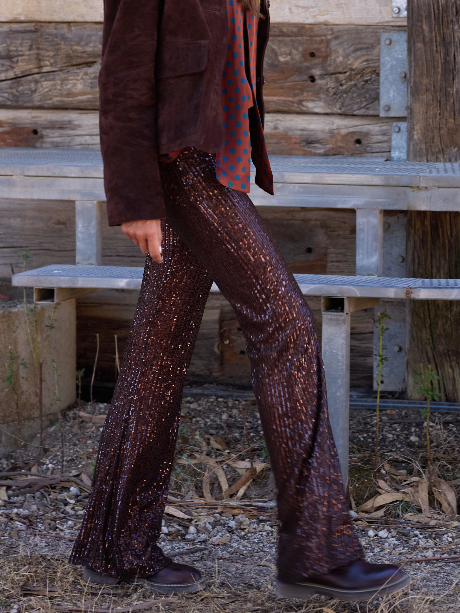 Sequined pants