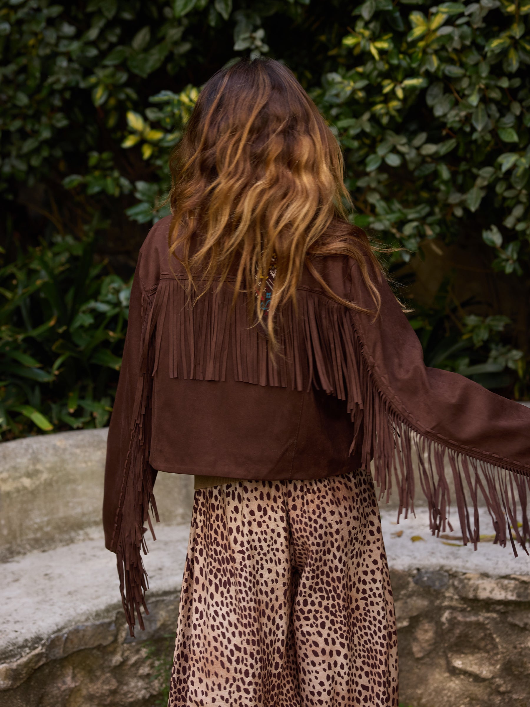 Casaco Suede Franjas