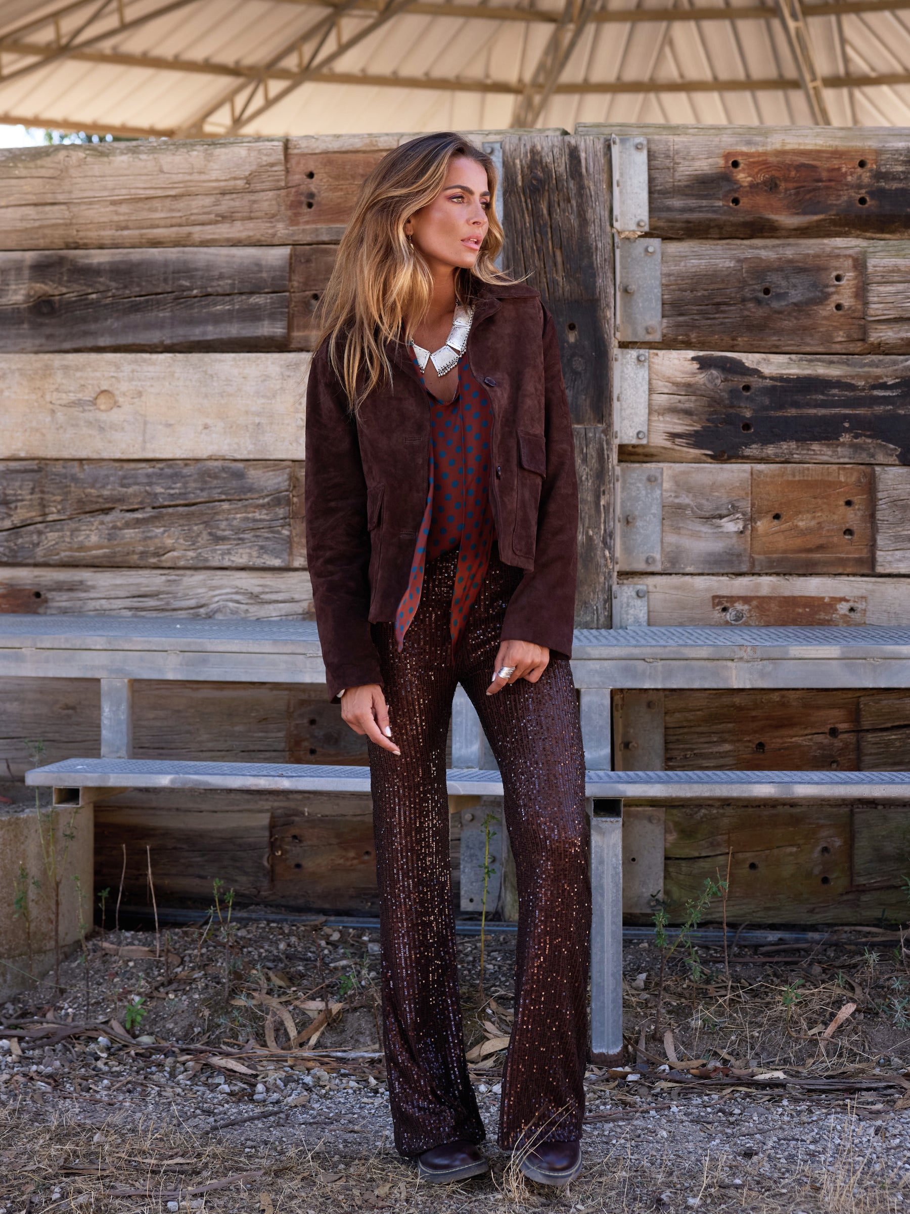 Sequined pants