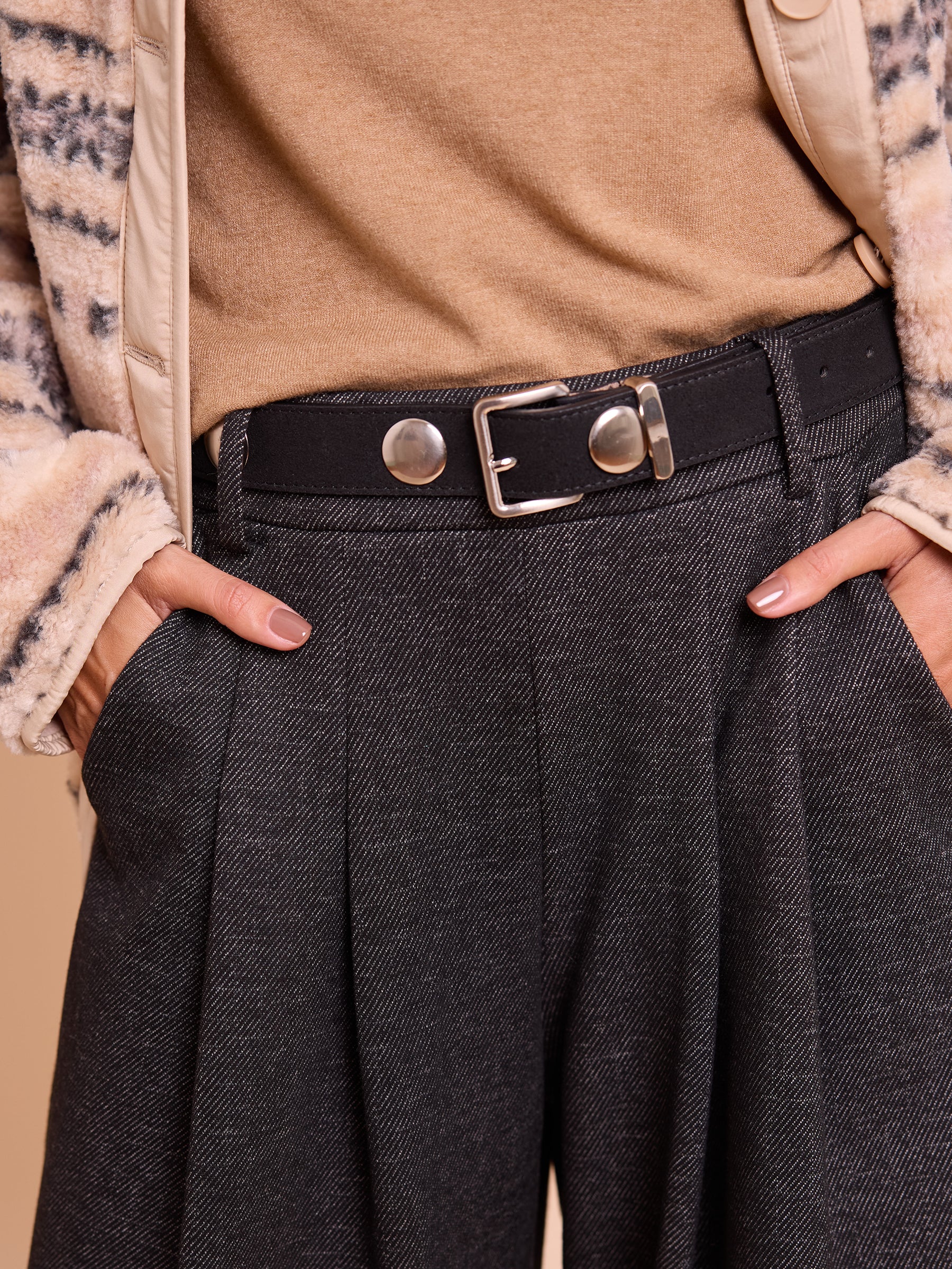 Leather Belt with studs