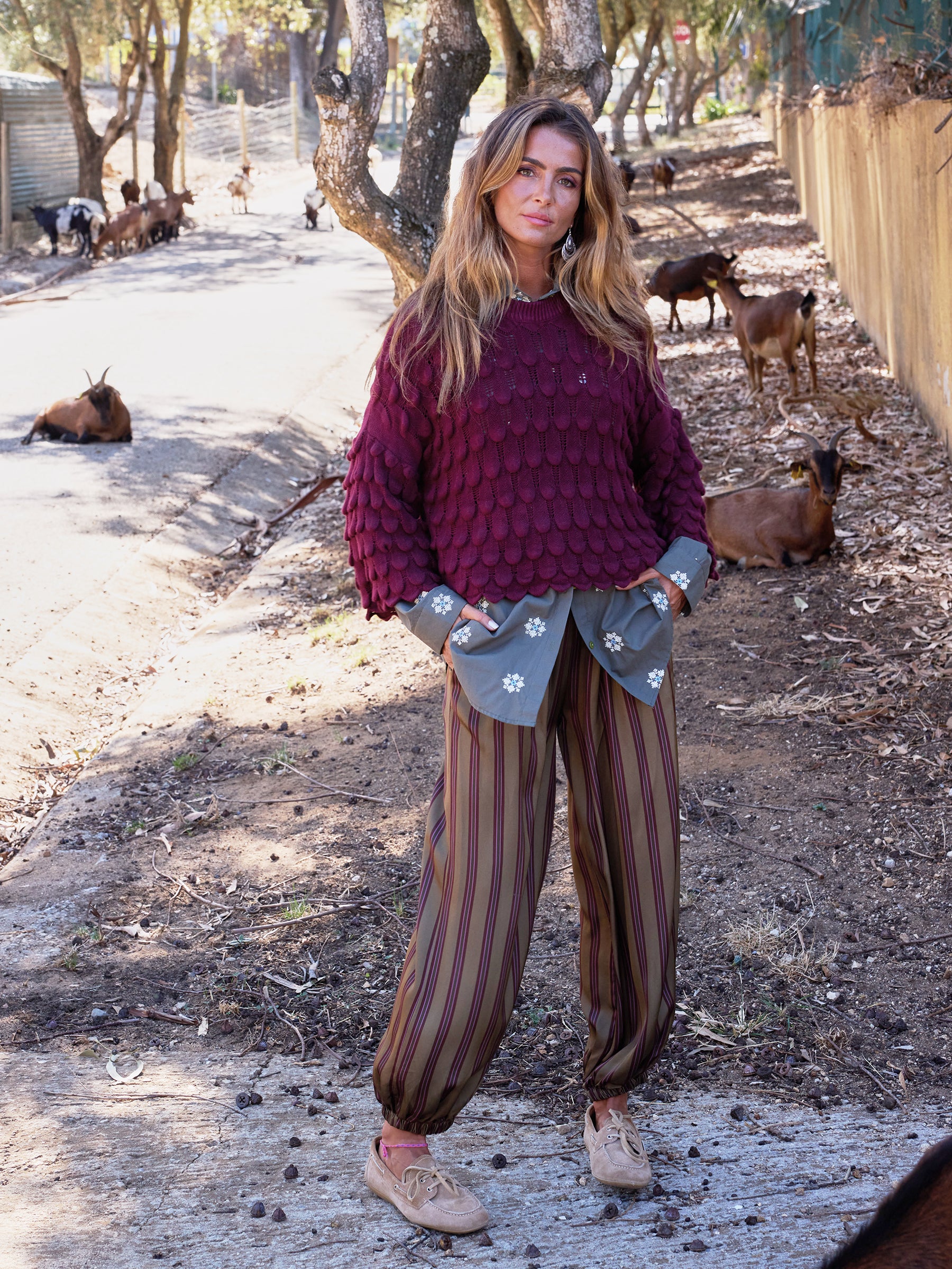 Striped Balloon Trousers