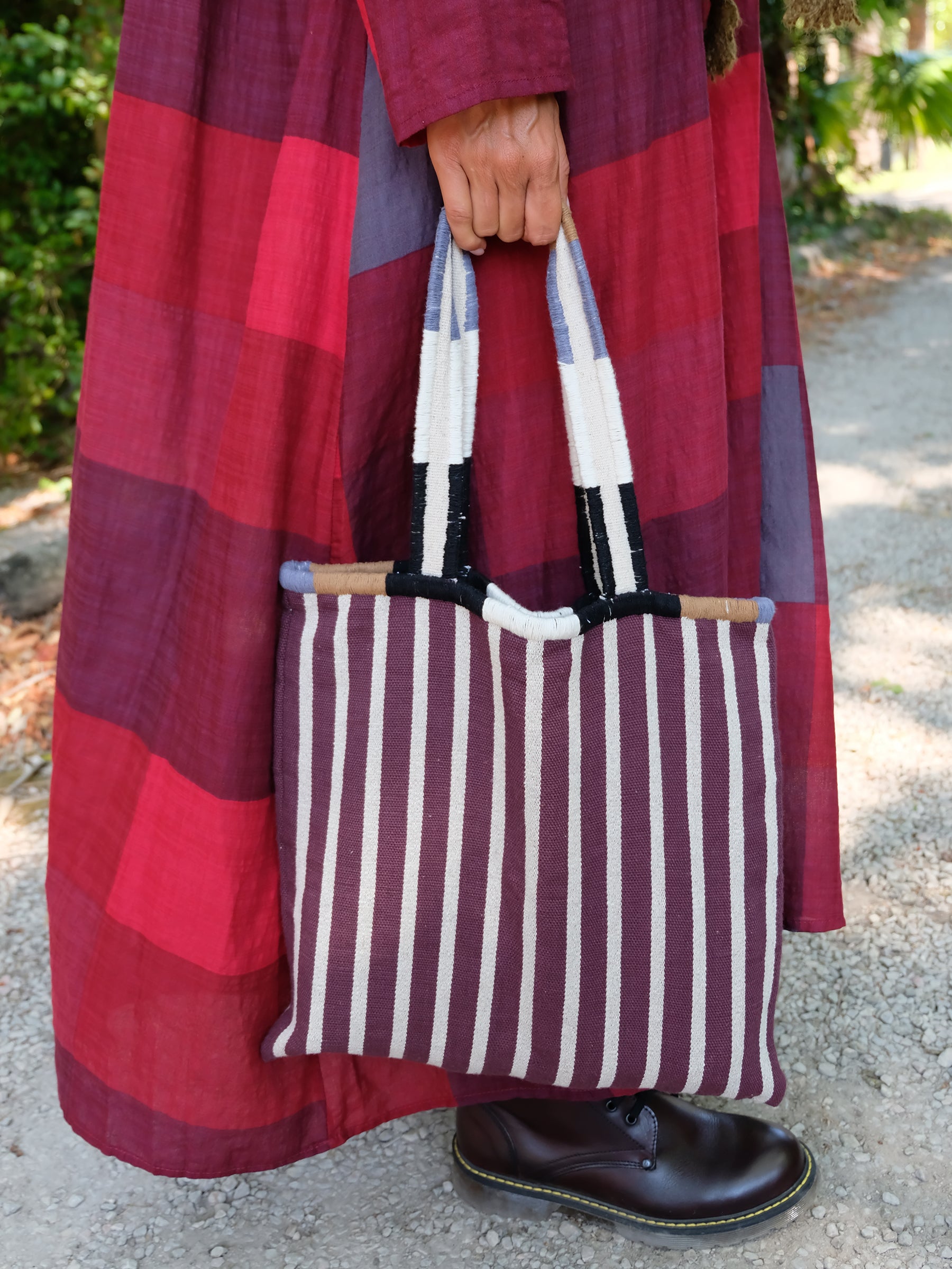 Striped bag
