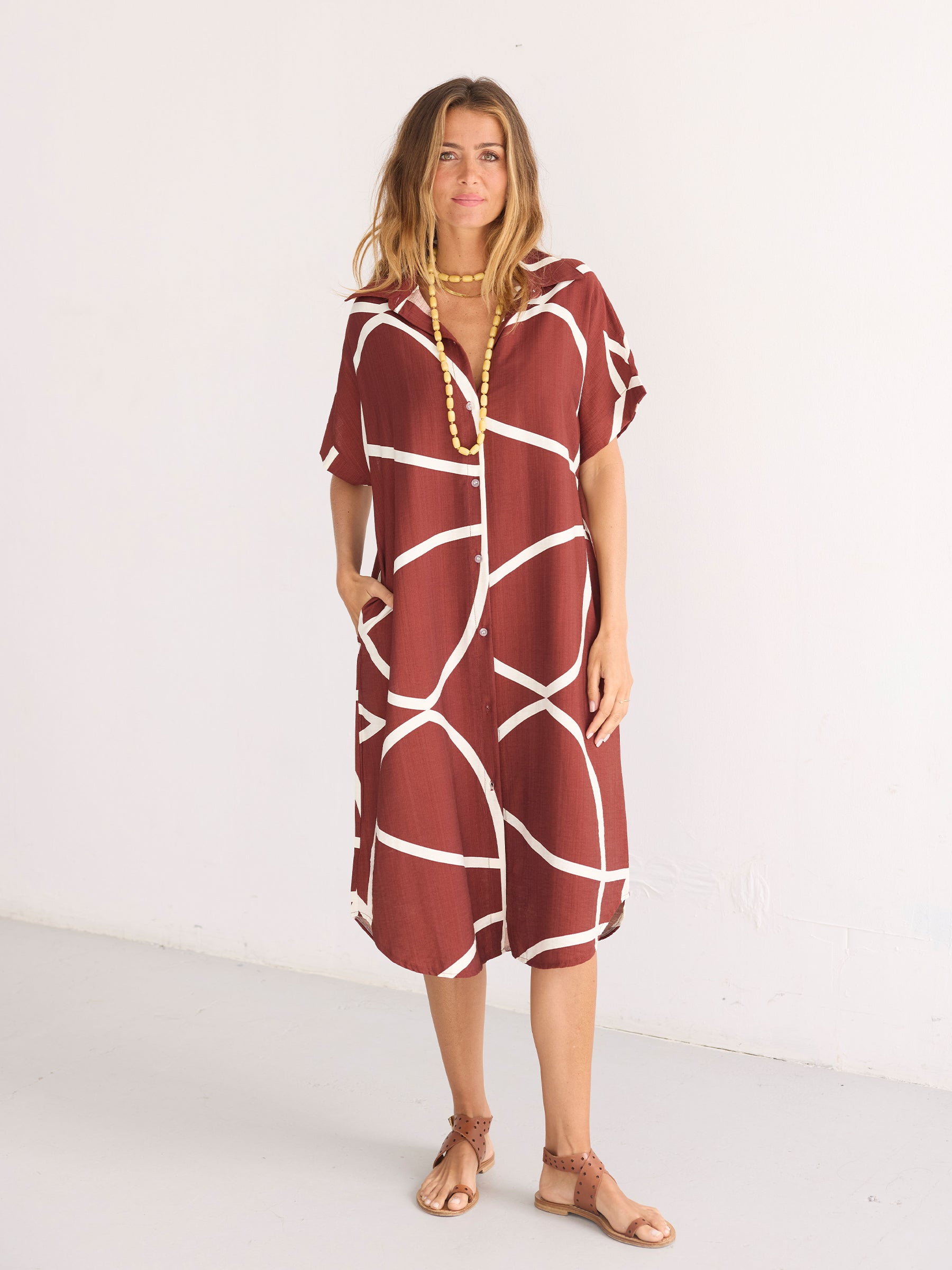 Vestido de nuez de Brasil