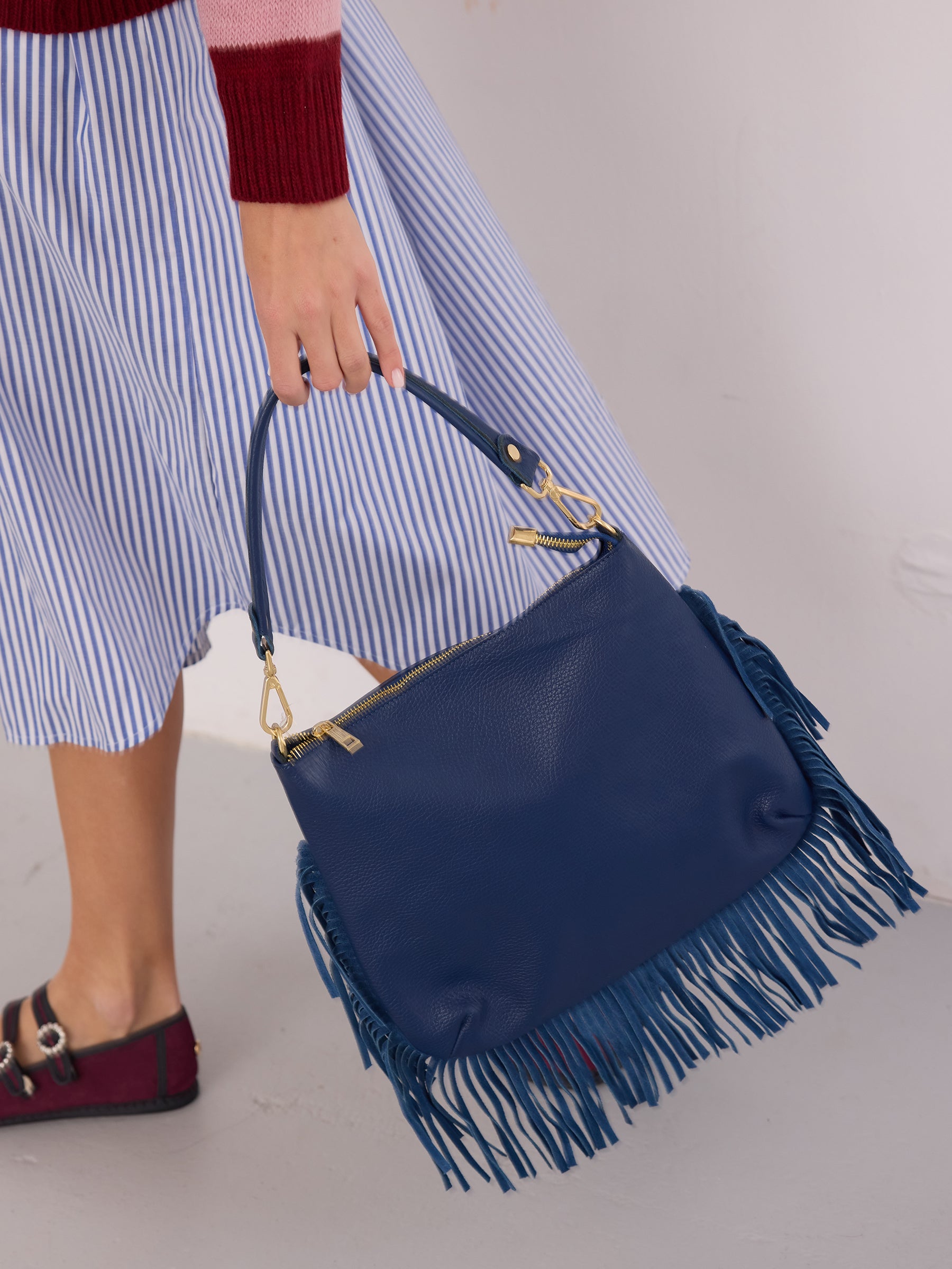 Fringed Leather Handbag