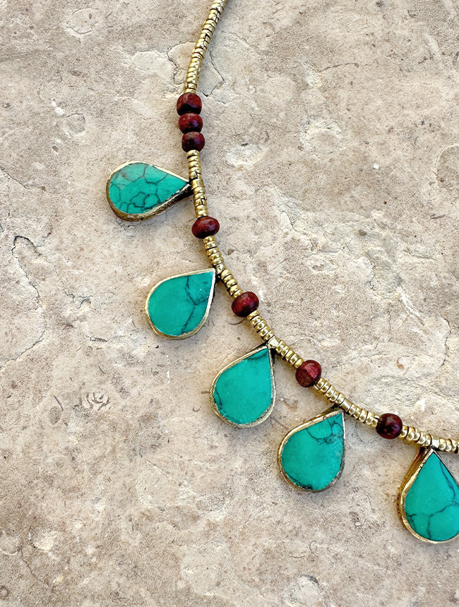 Boho Turquoise Necklace