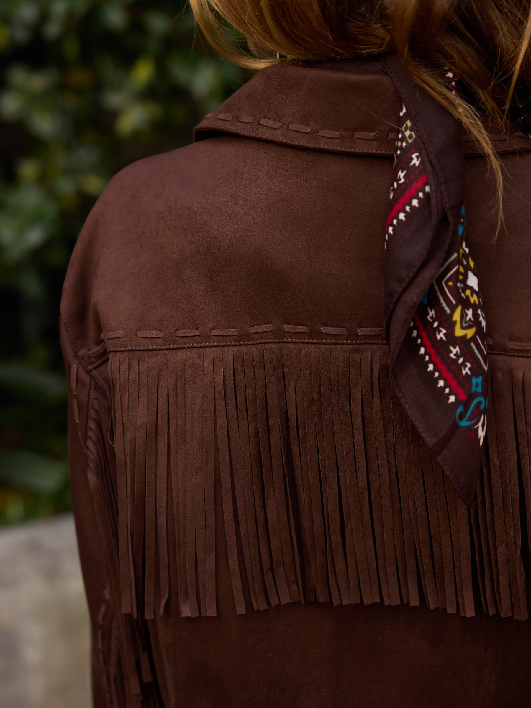 Casaco Suede Franjas