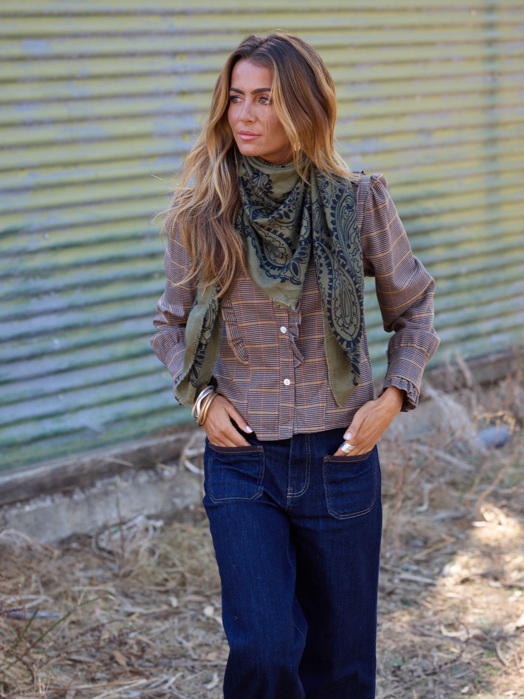 Plaid blouse