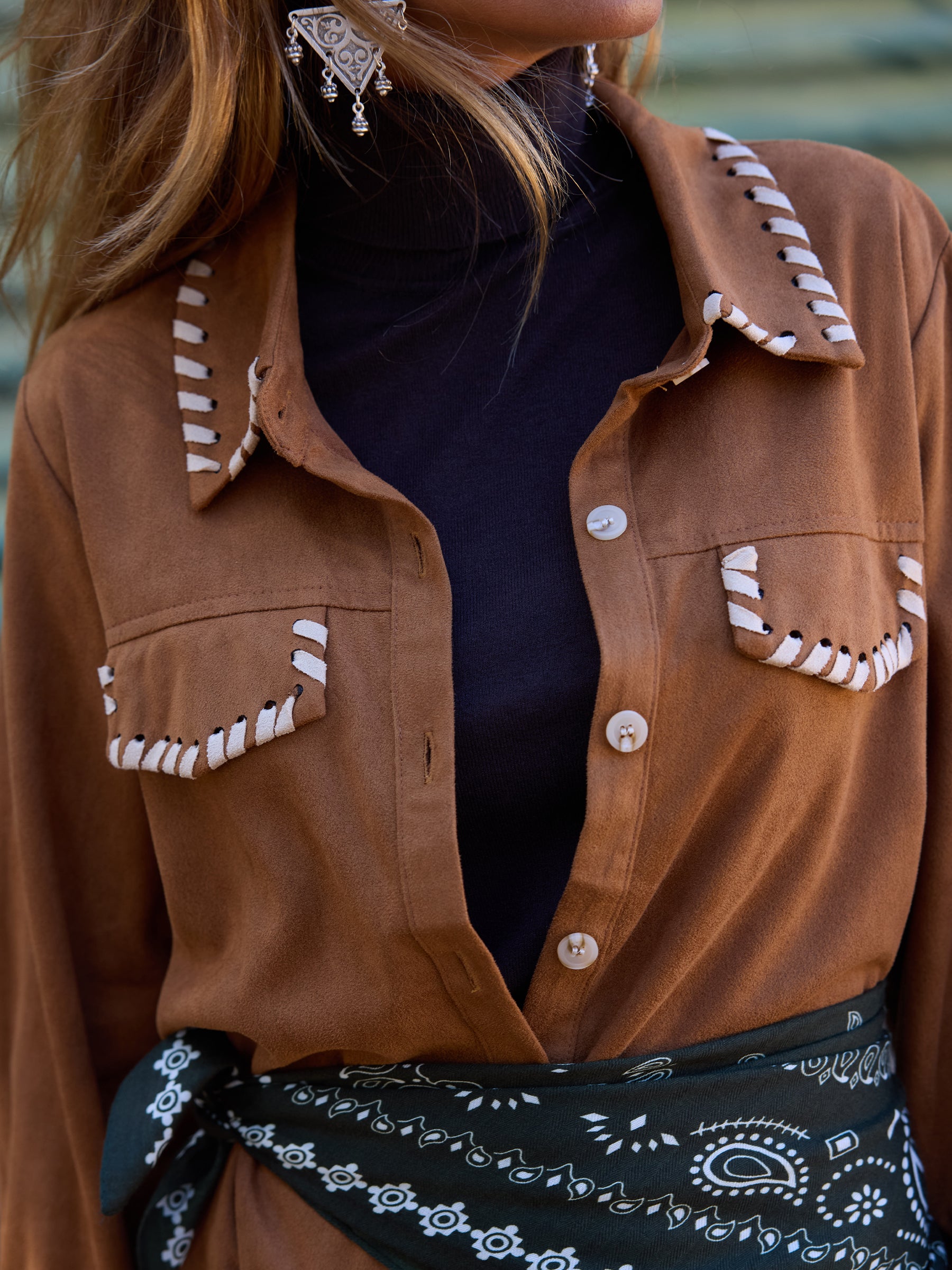 Vestido Suede Camel