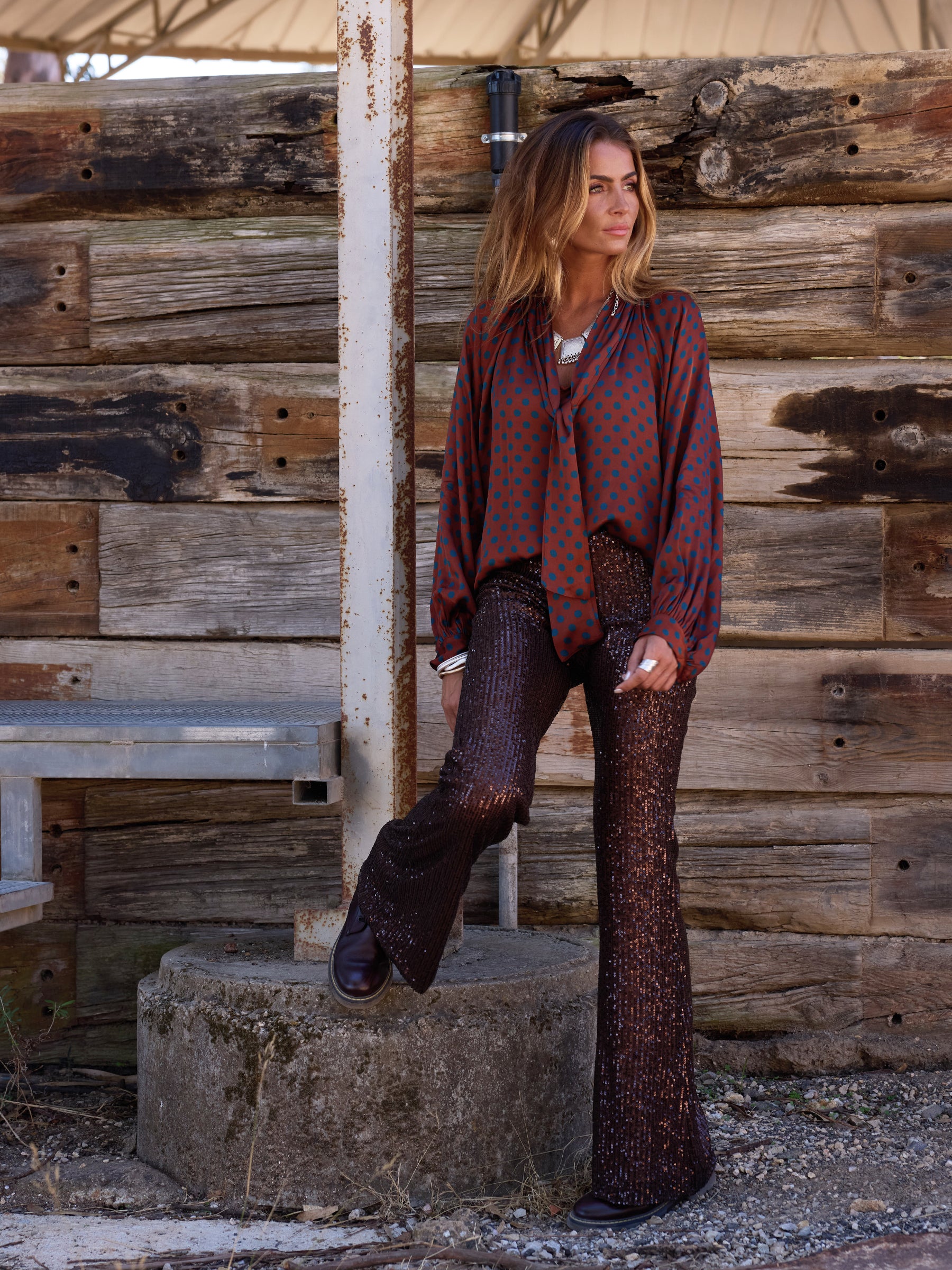 Sequined pants