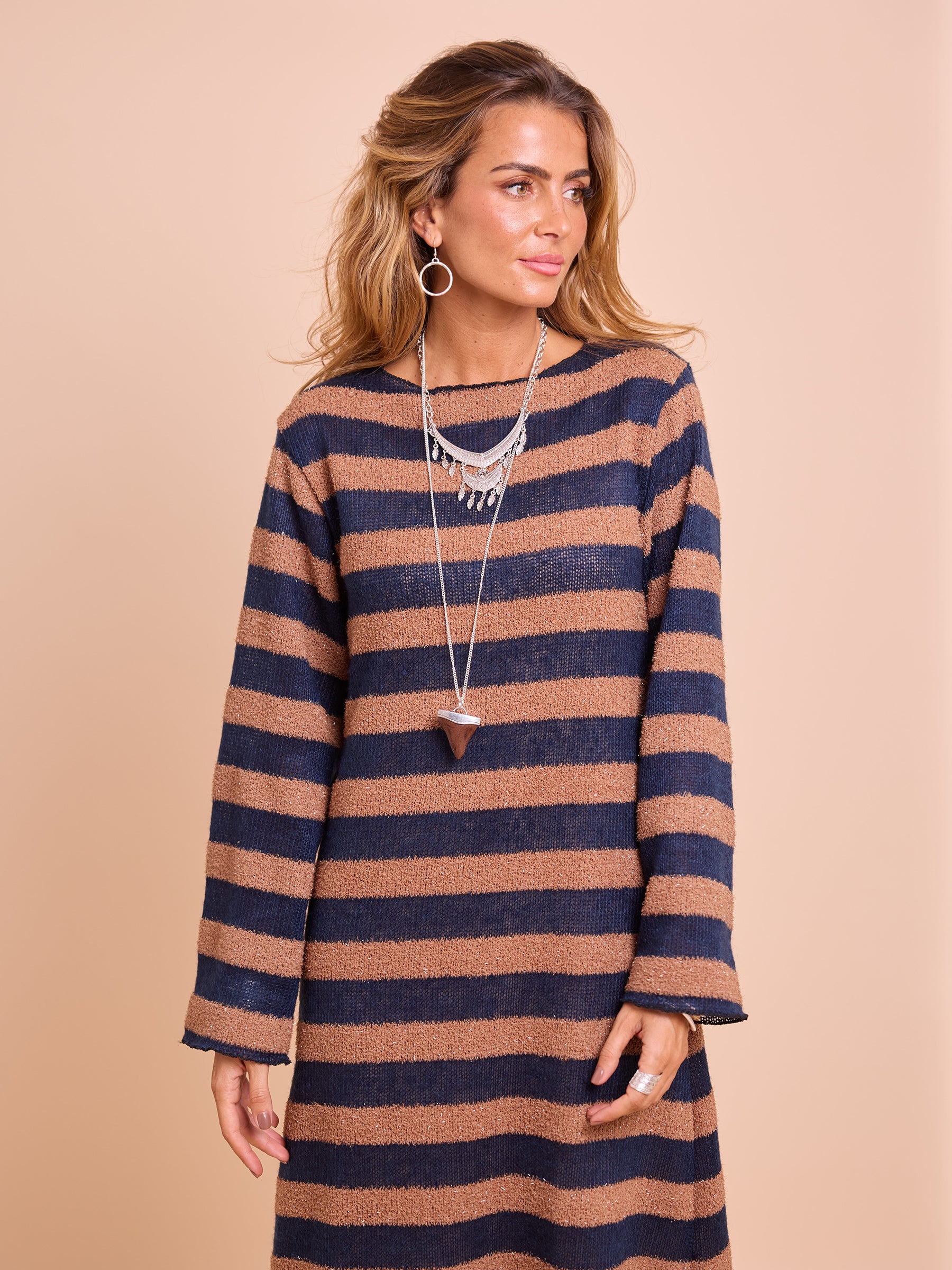 Vestido Malha Riscas