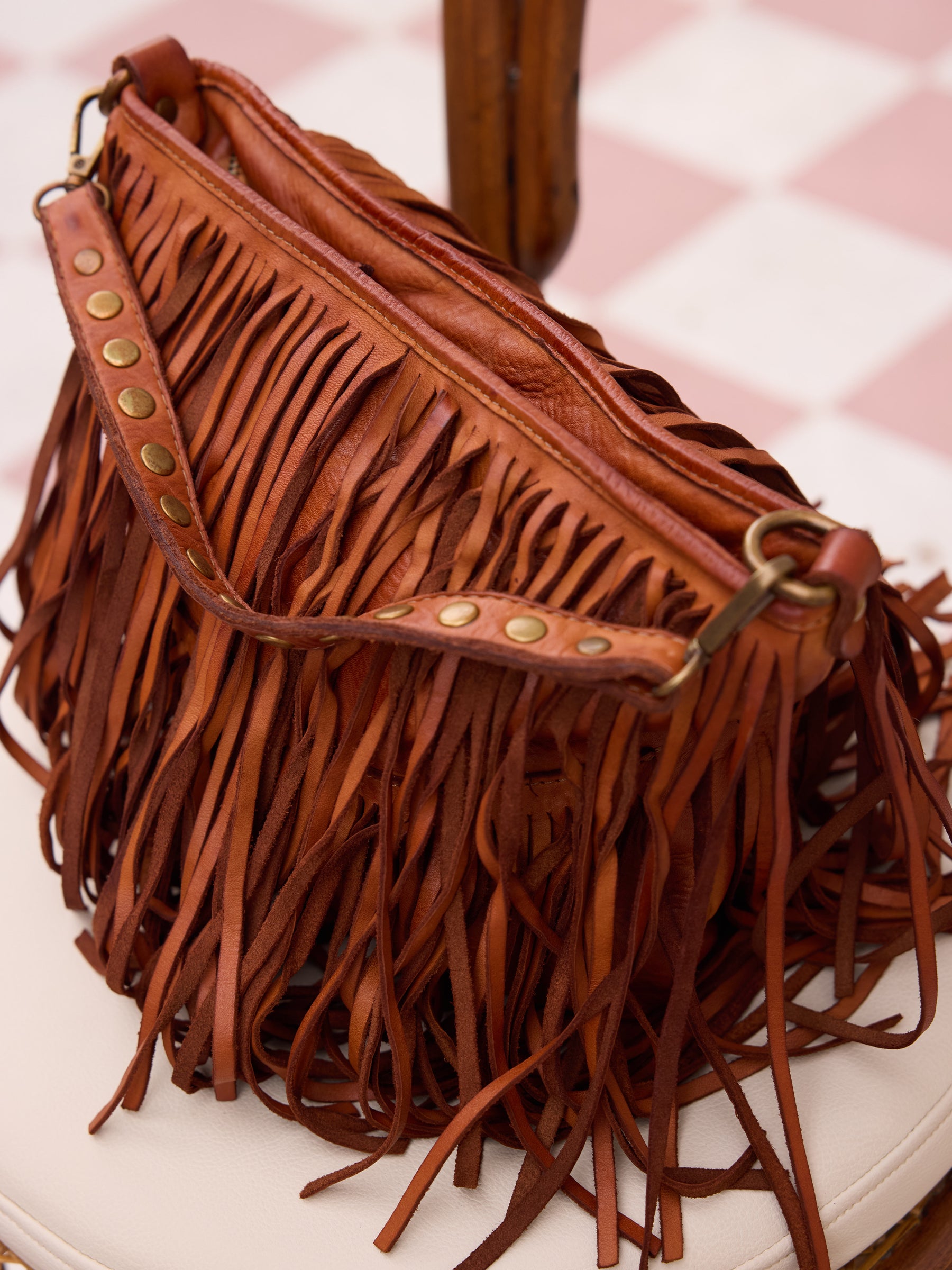 Fringed Leather Handbag