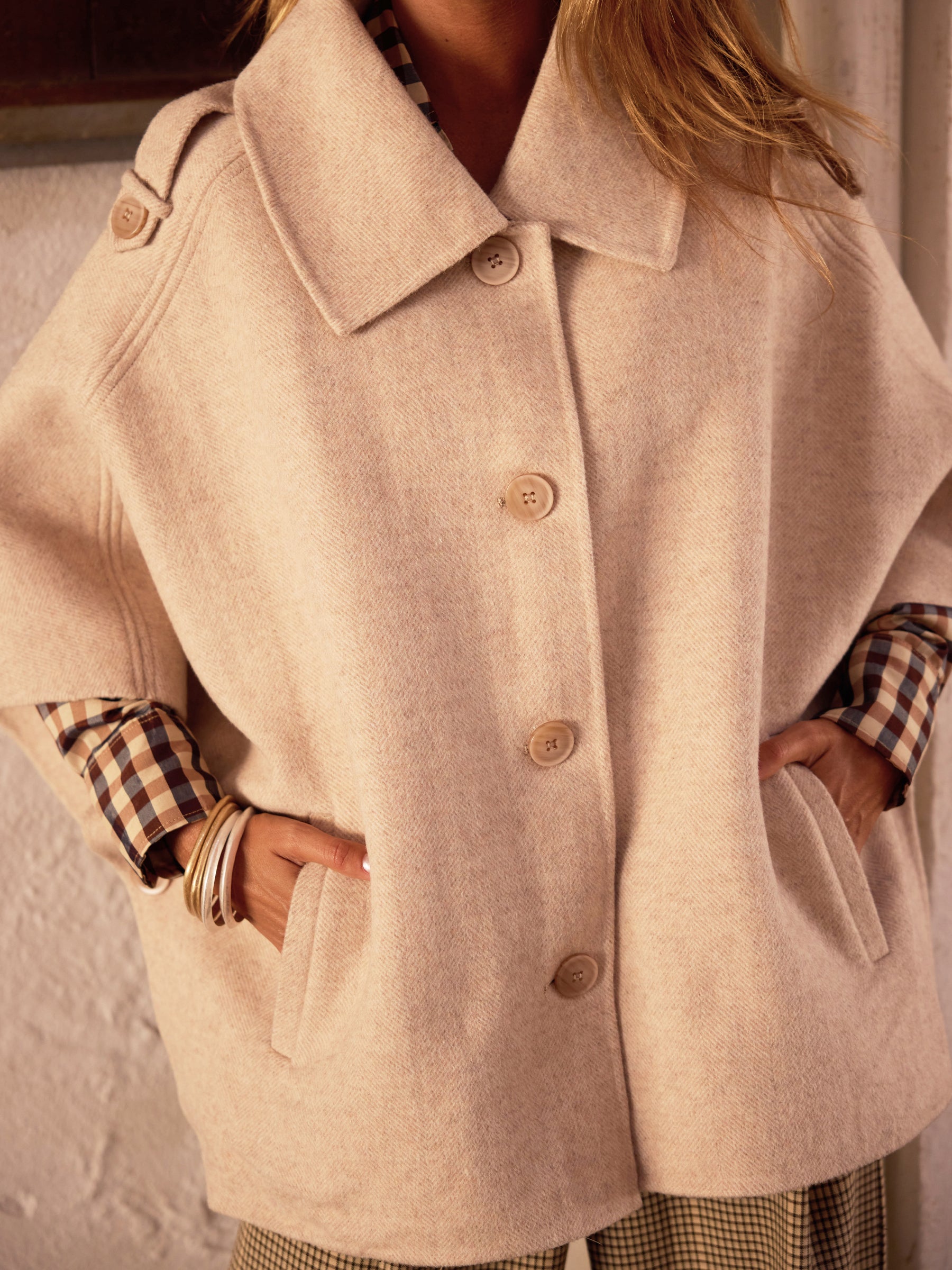 Wool cape