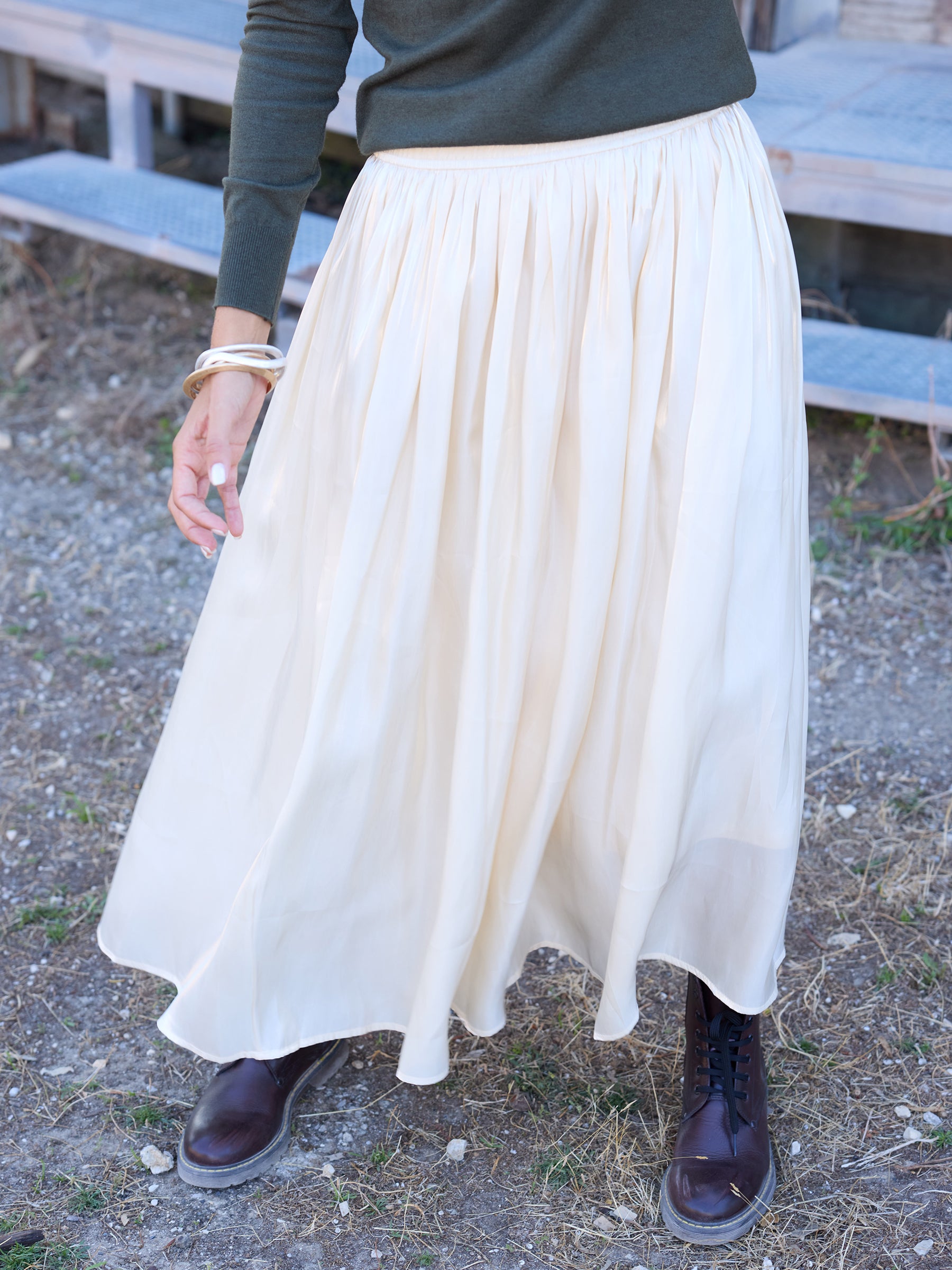 Satin skirt