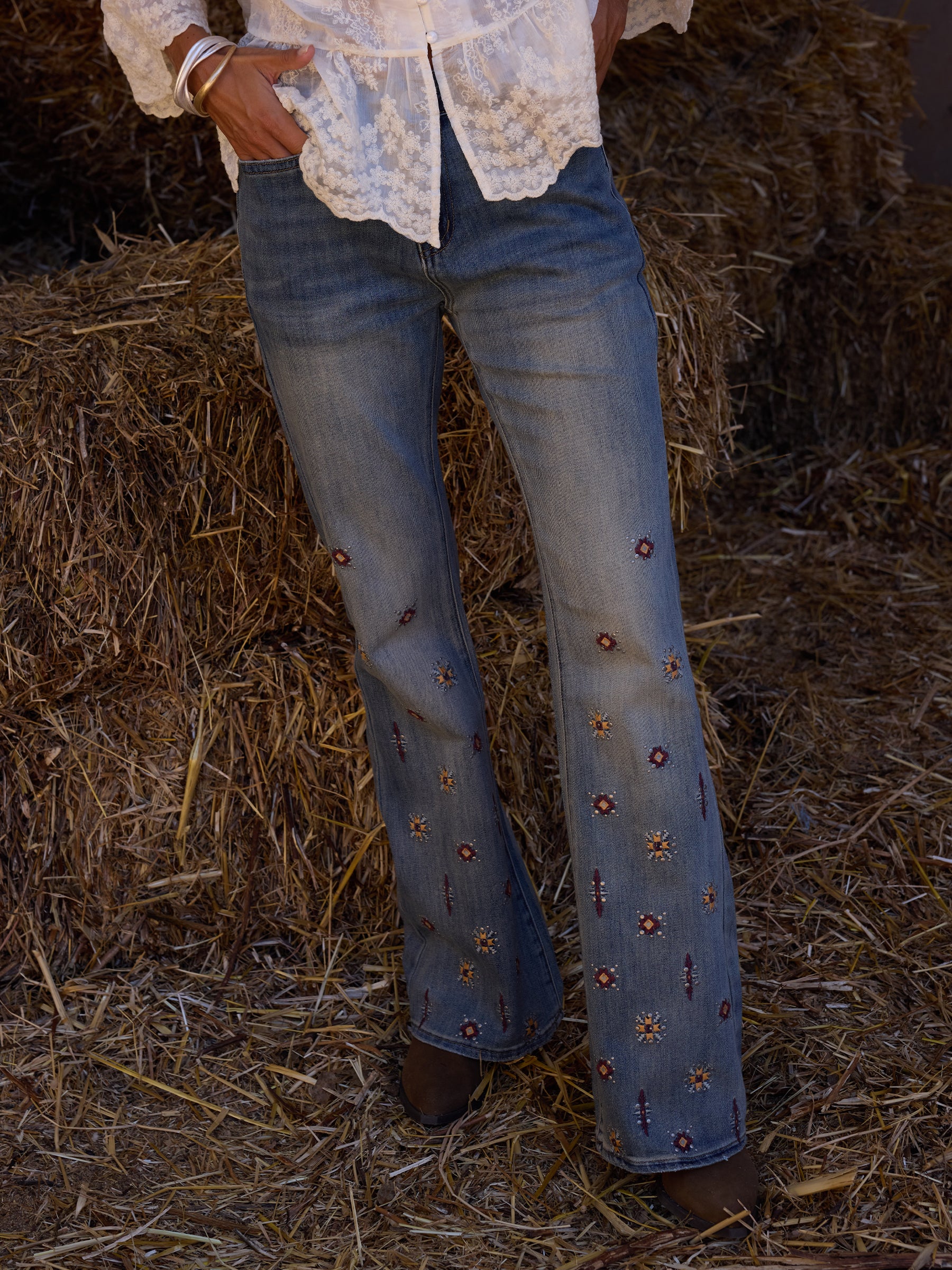 Embroidered jeans