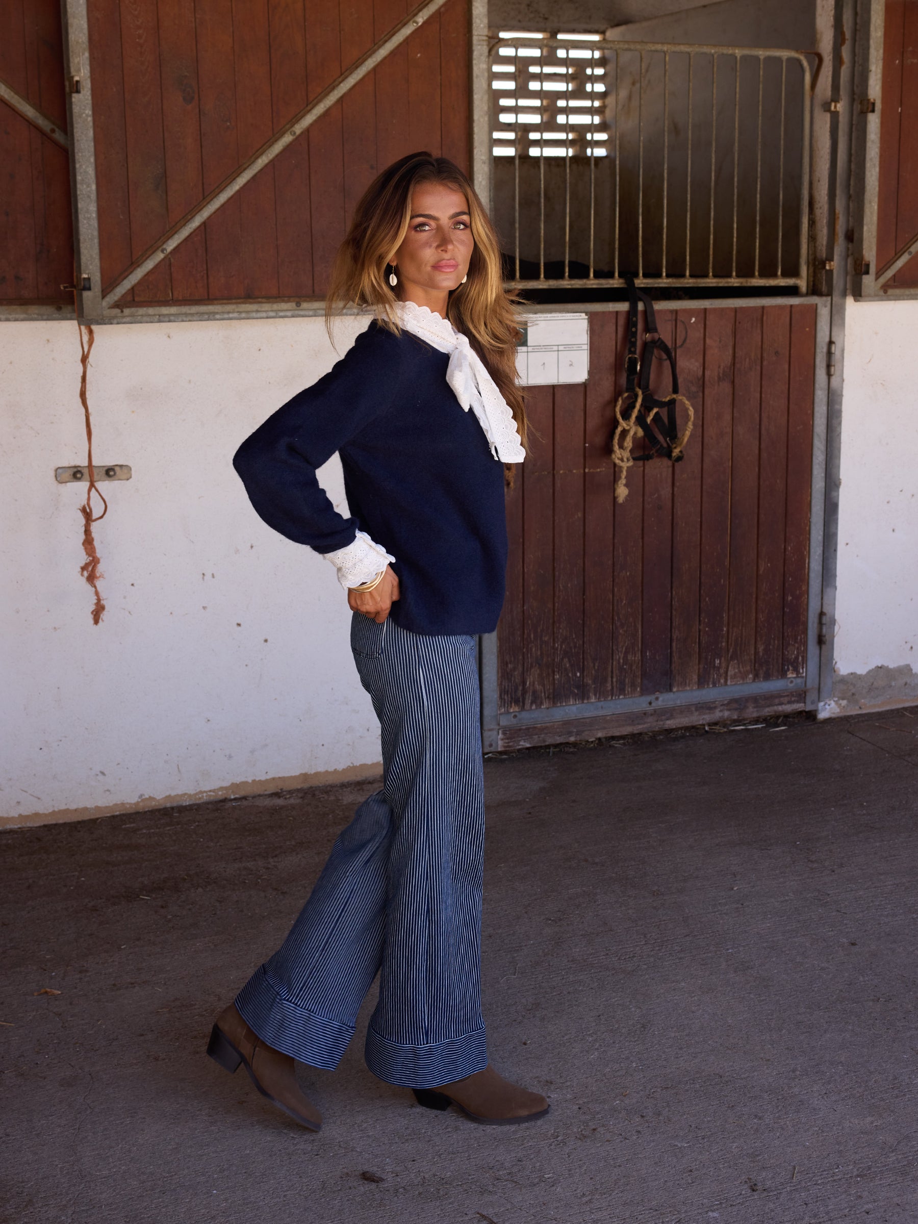 Striped jeans