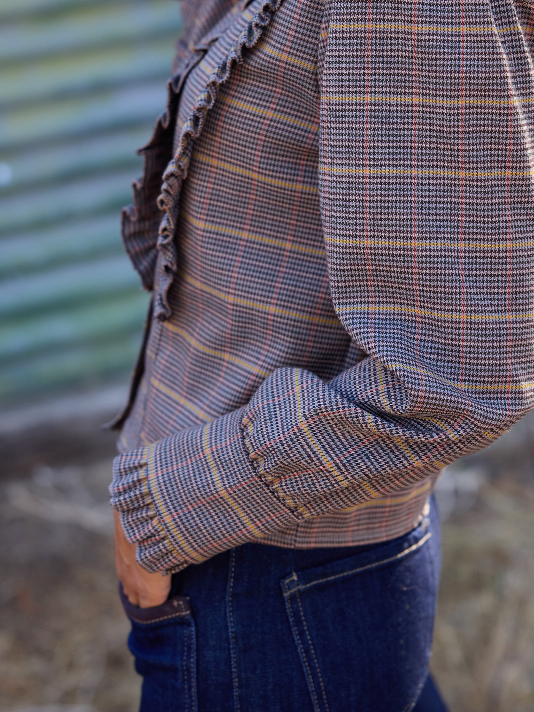 Plaid blouse