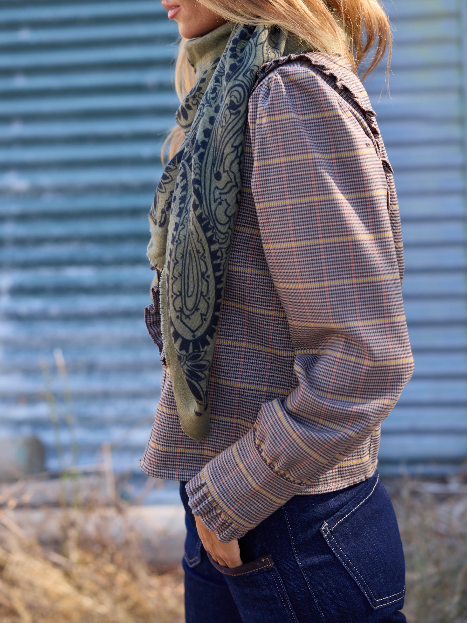 Plaid blouse