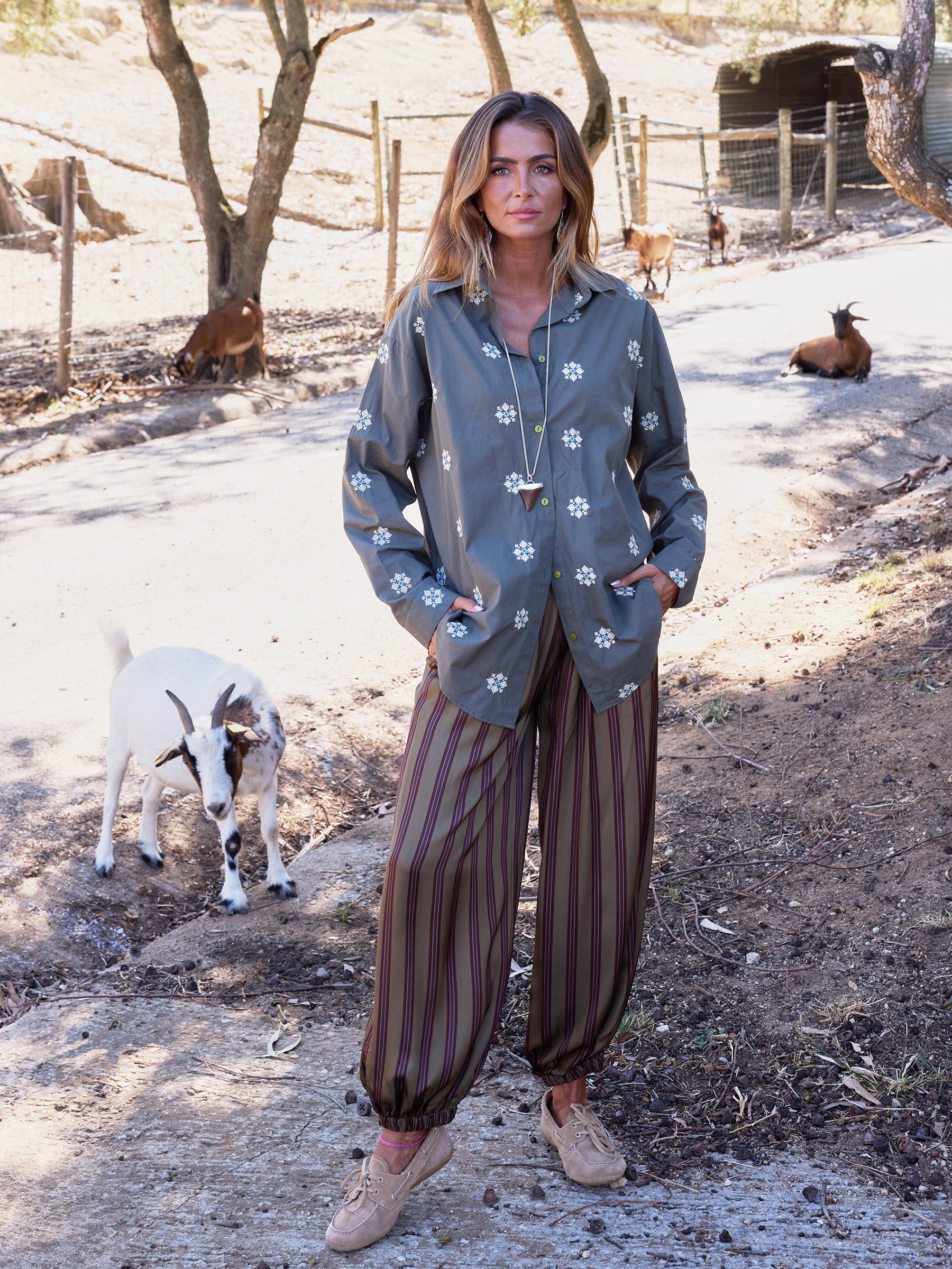 Striped Balloon Trousers