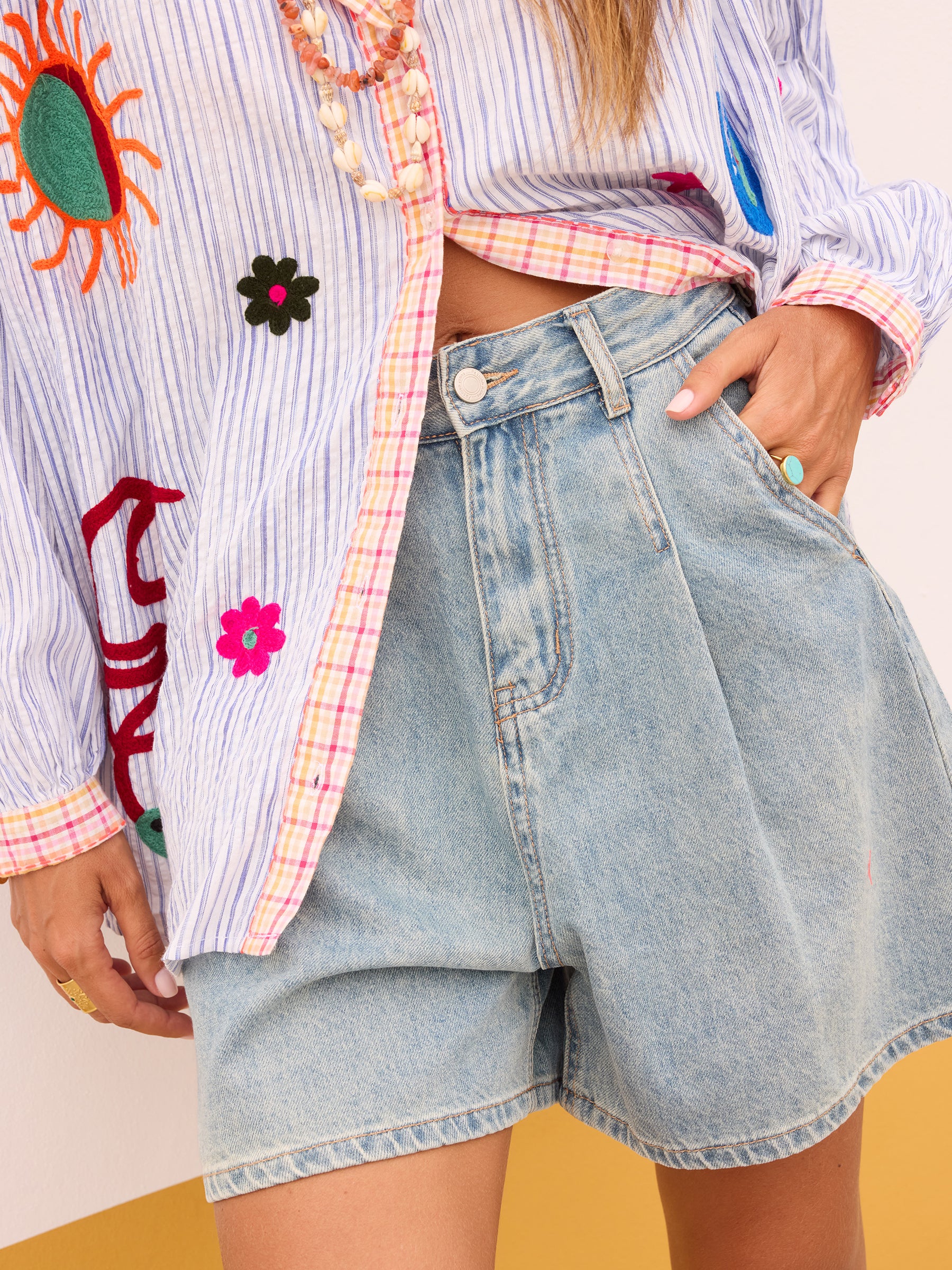 Calções Denim
