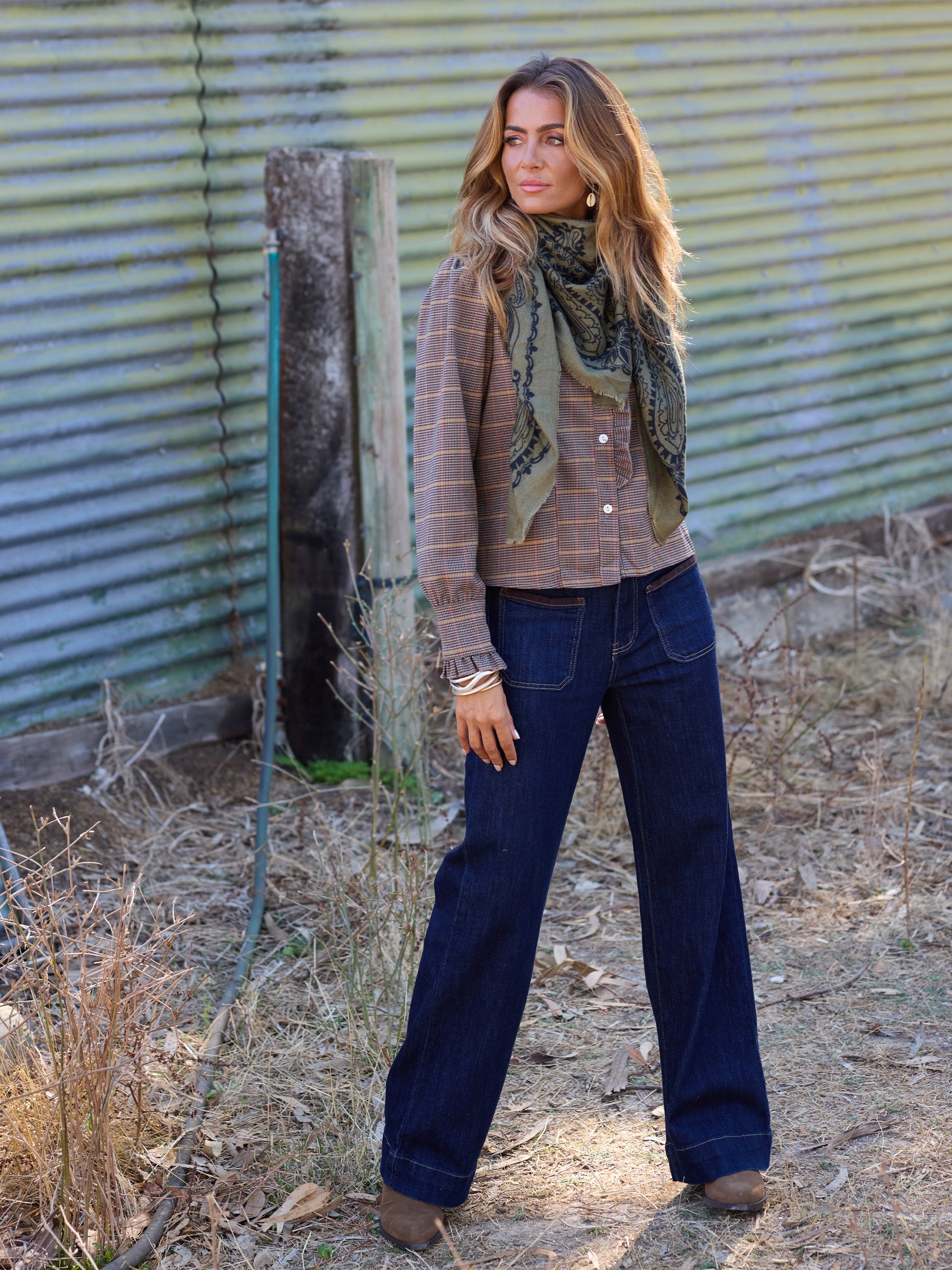 Plaid blouse