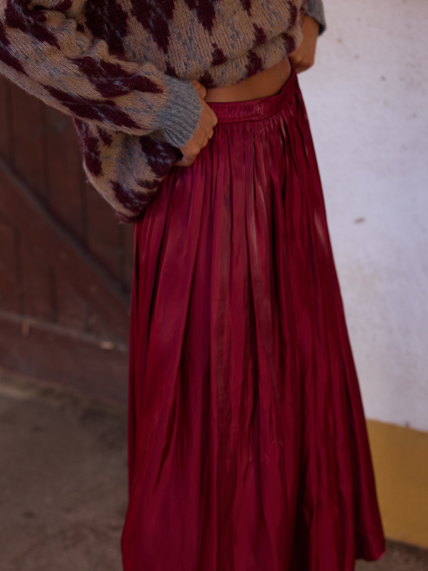 Satin skirt