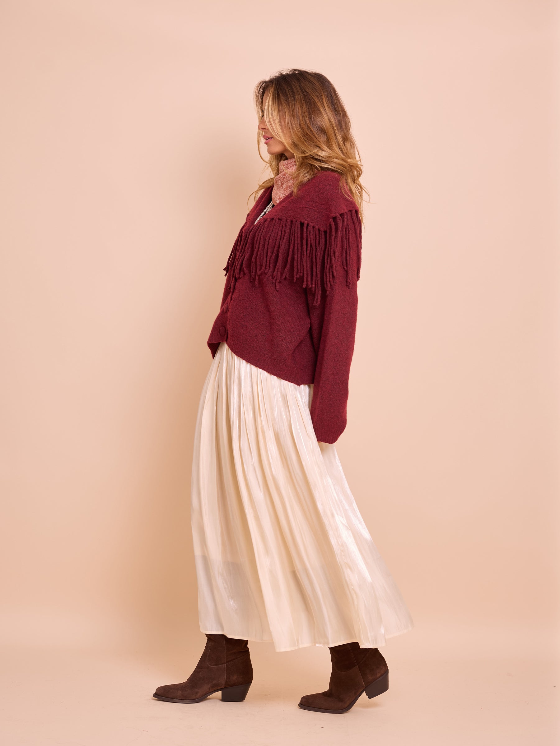 Casaco Malha Franjas