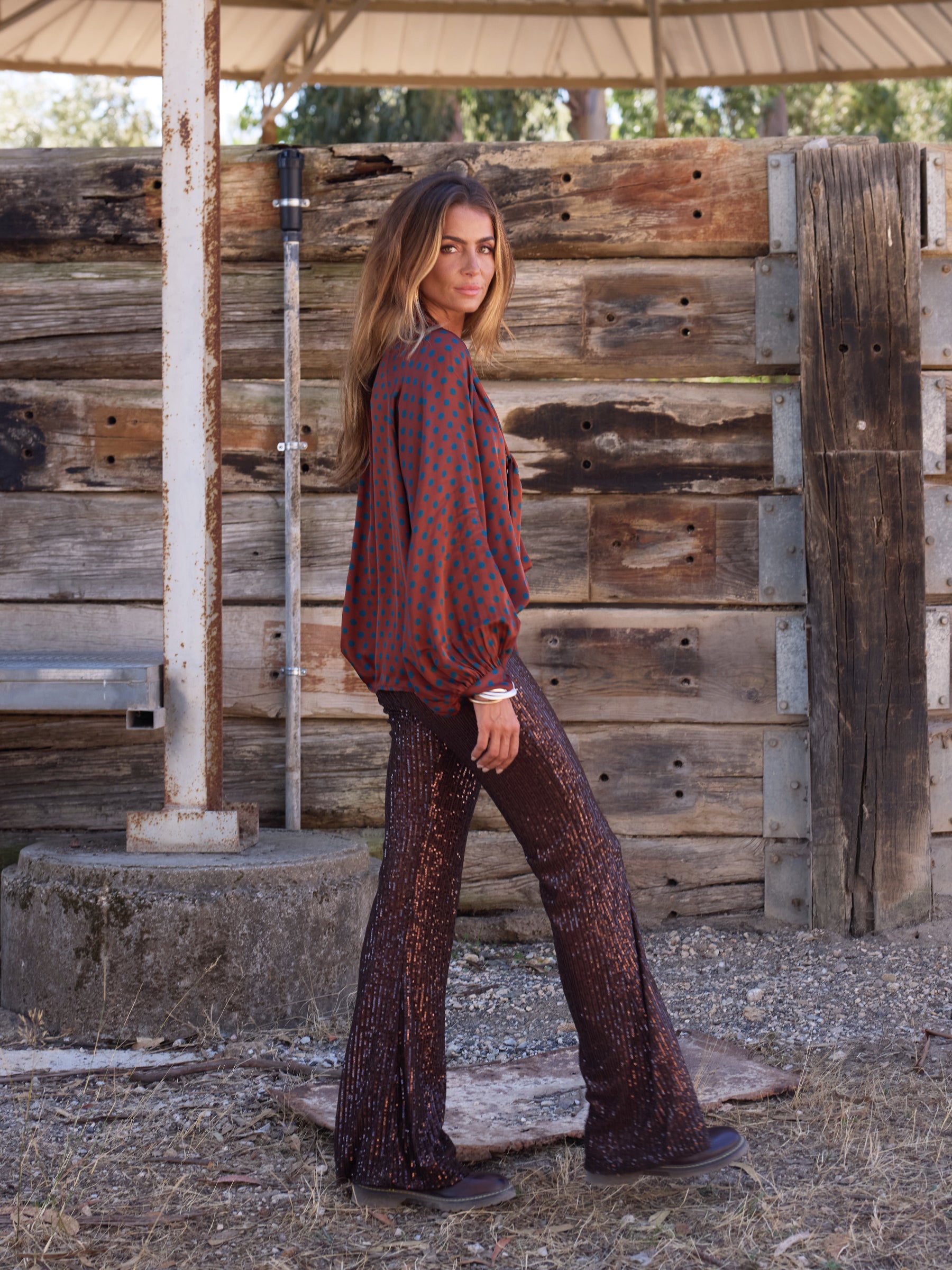 Sequined pants