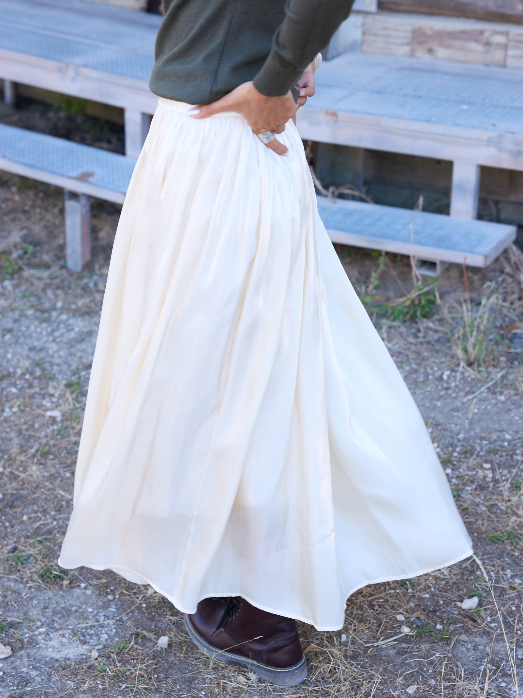 Satin skirt
