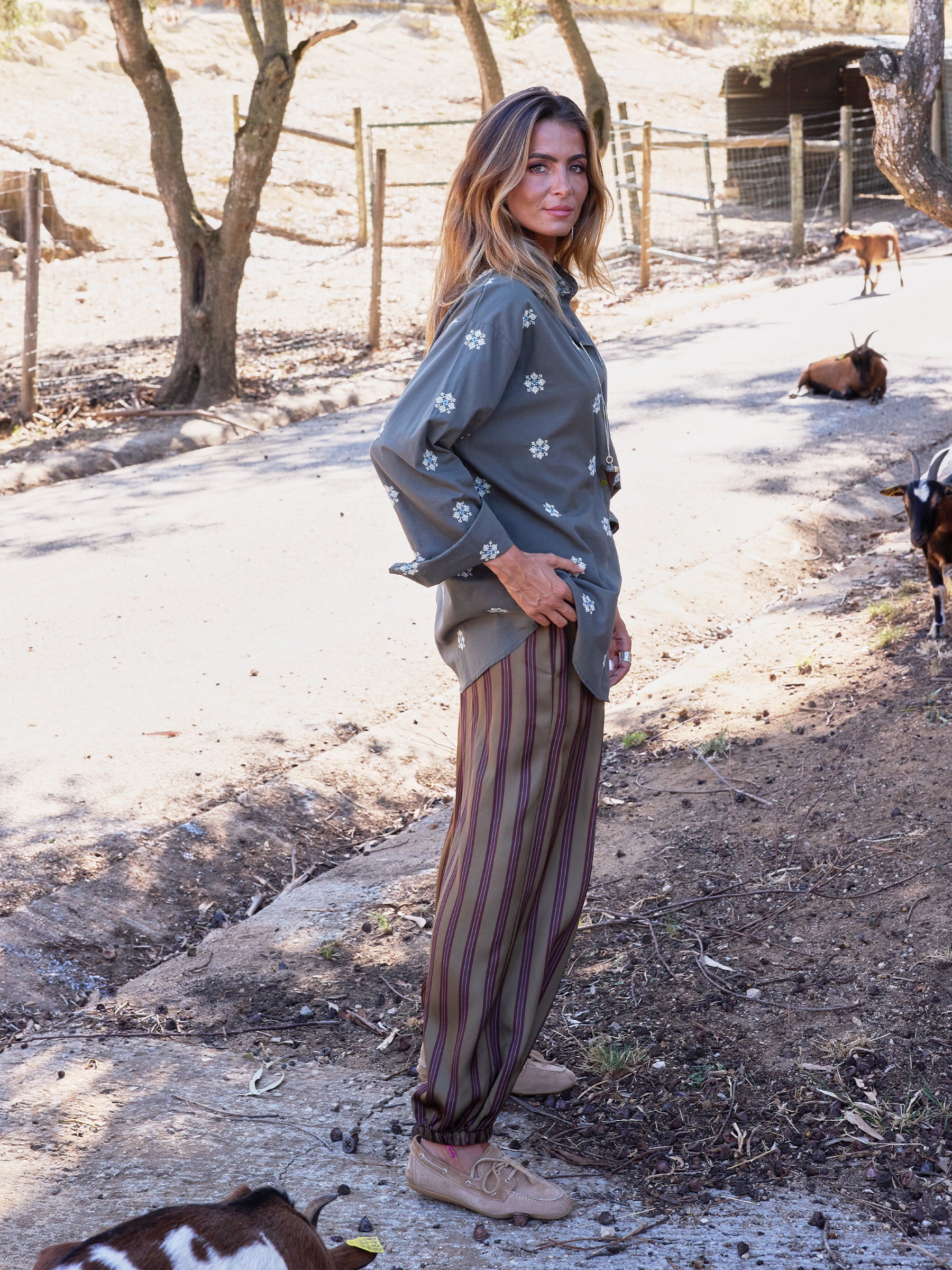 Striped Balloon Trousers
