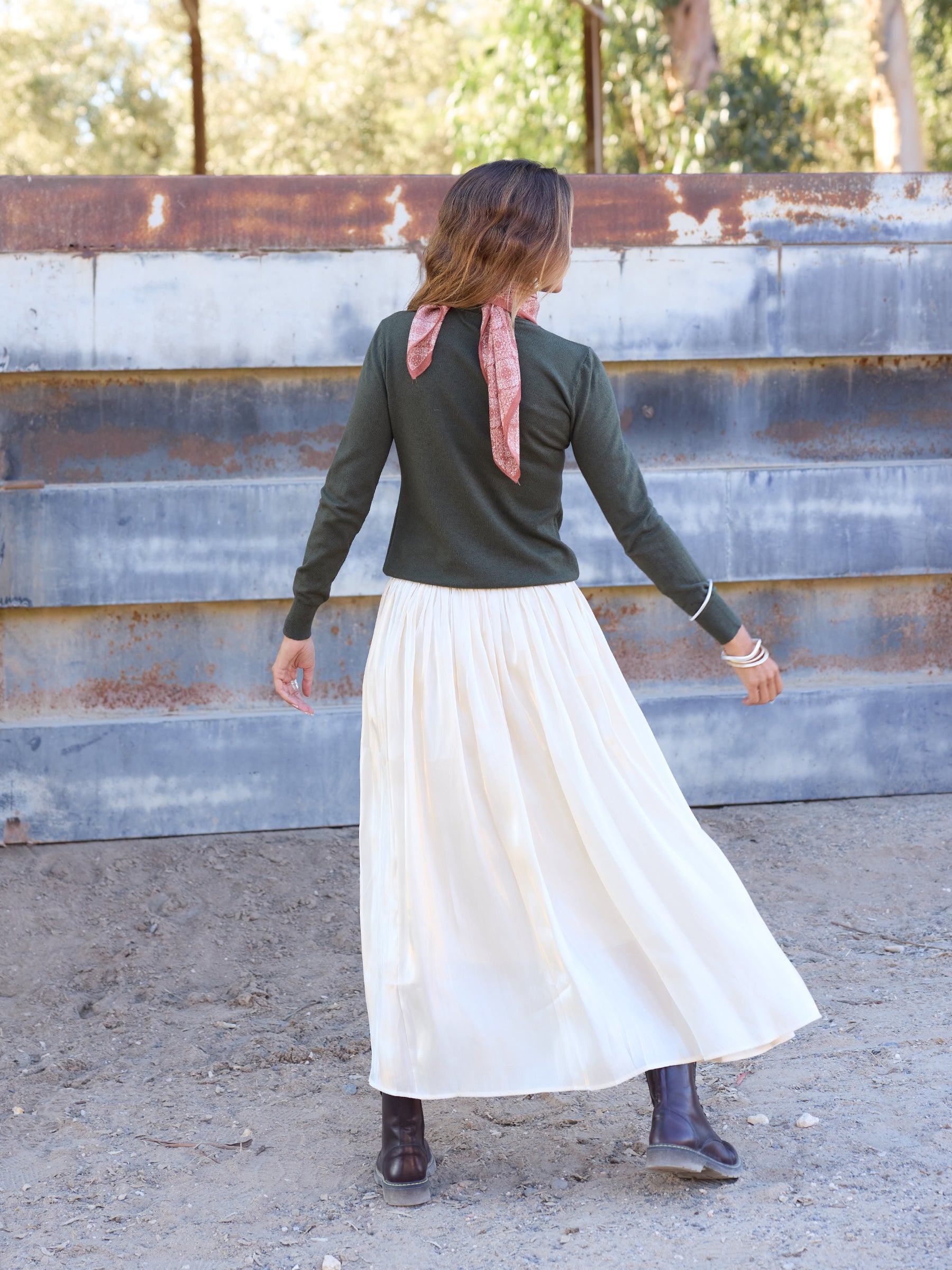 Satin skirt