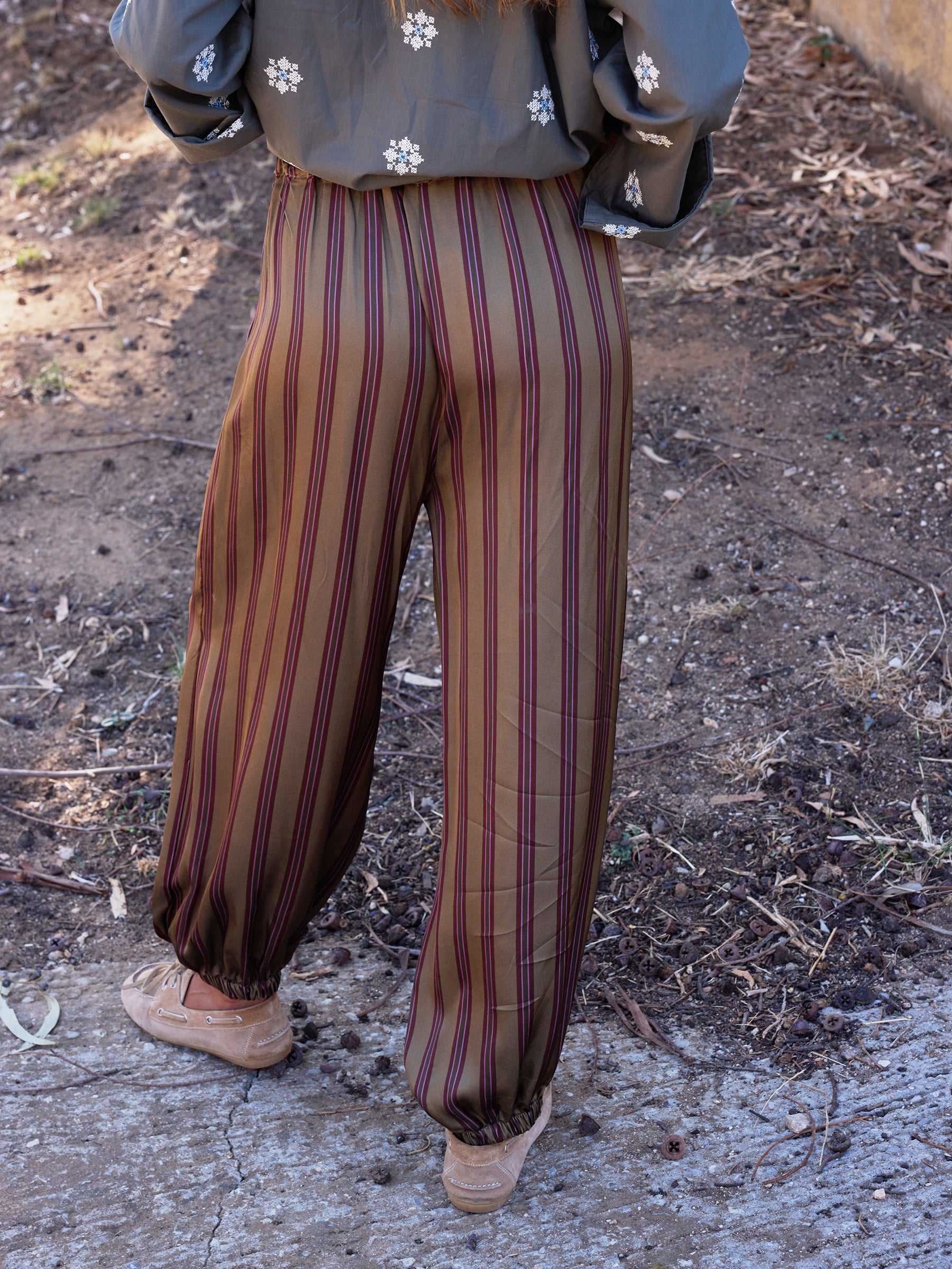 Striped Balloon Trousers