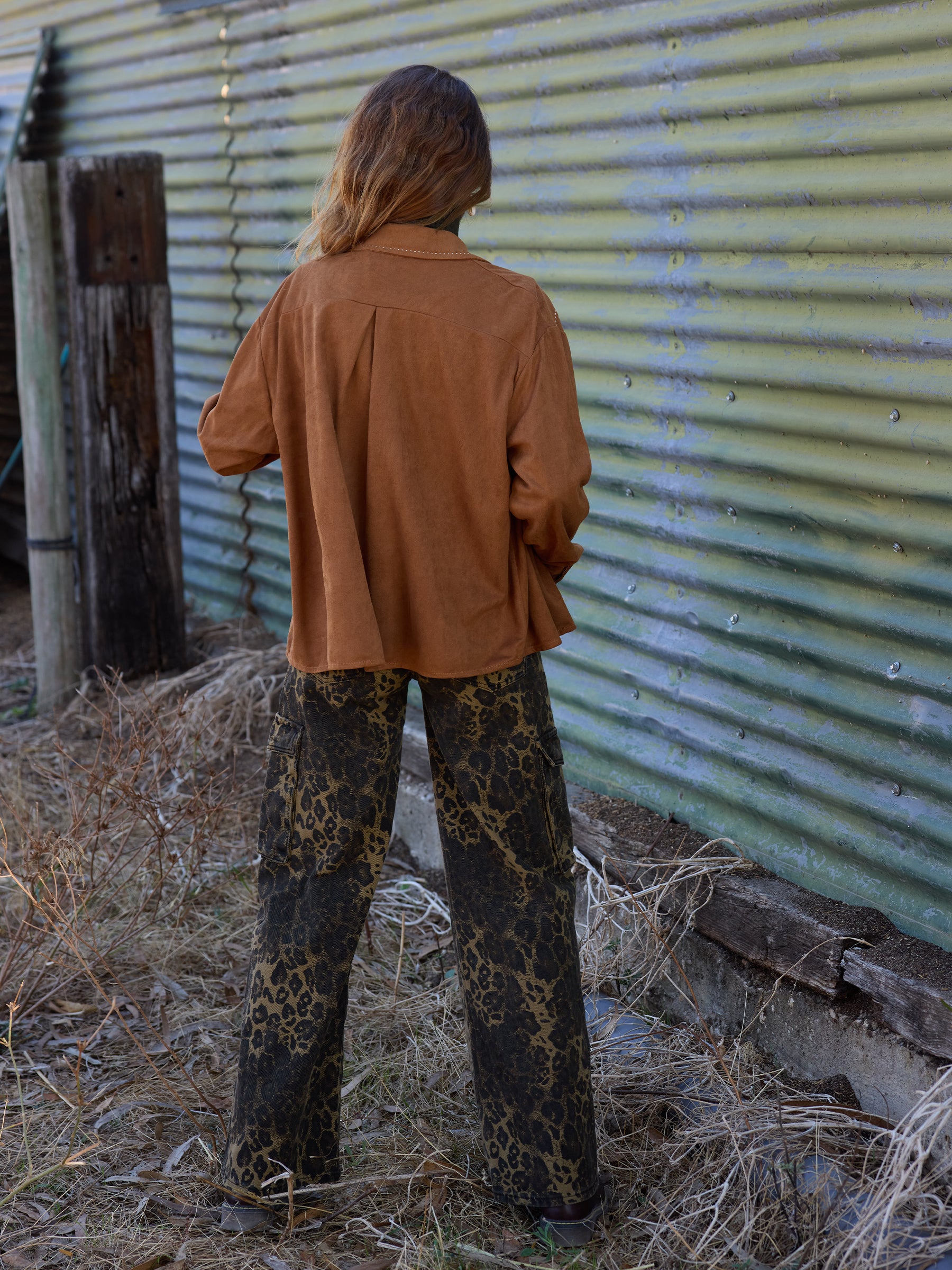Camisa Suede Camel
