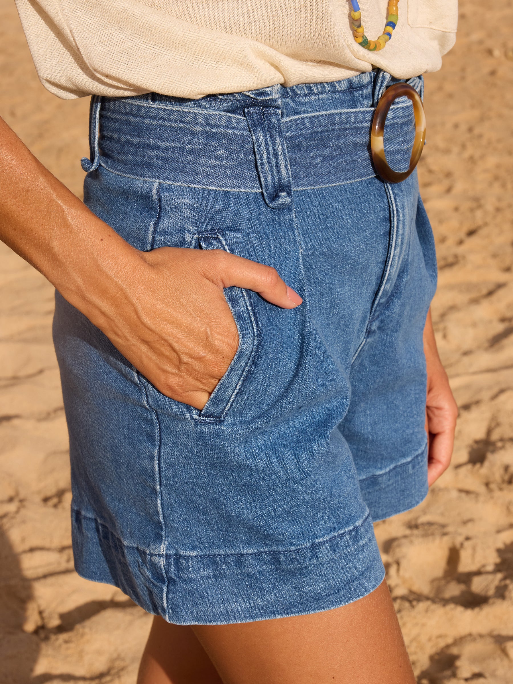 Blue Denim Shorts