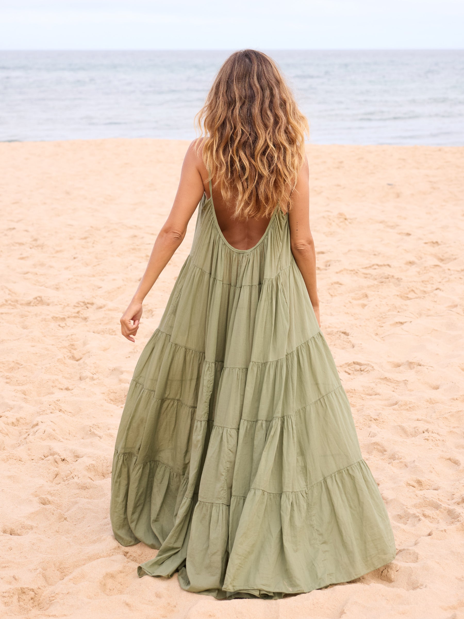 Vestido Comprido Khaki